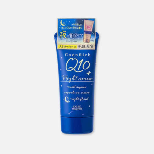 Kose Coenrich Q10+ Night Renew (Night Floral) Hand Cream 80g - Buy Me Japan