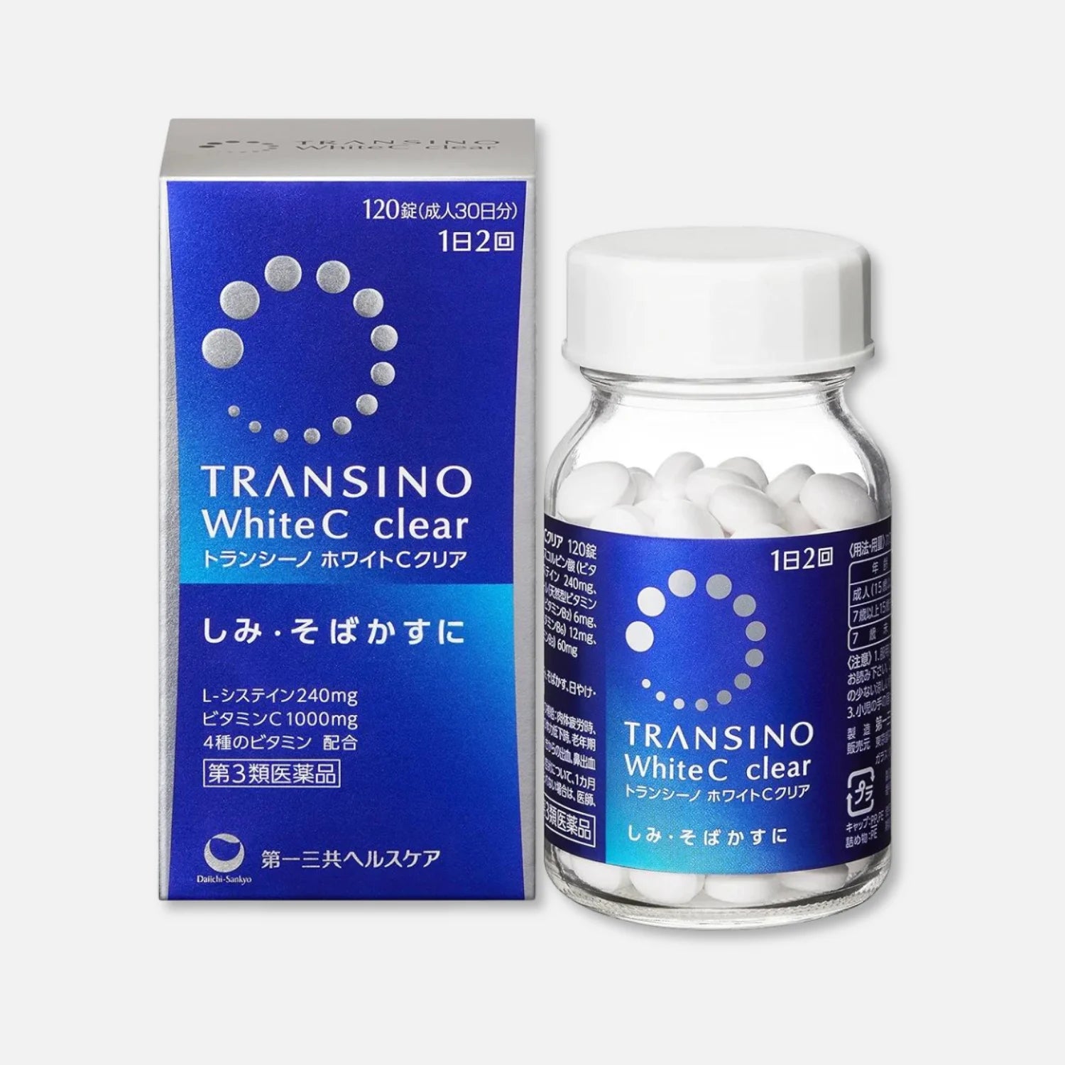 Transino White C Clear Whitening Supplement (60/120/240 Tablets) - Buy Me Japan