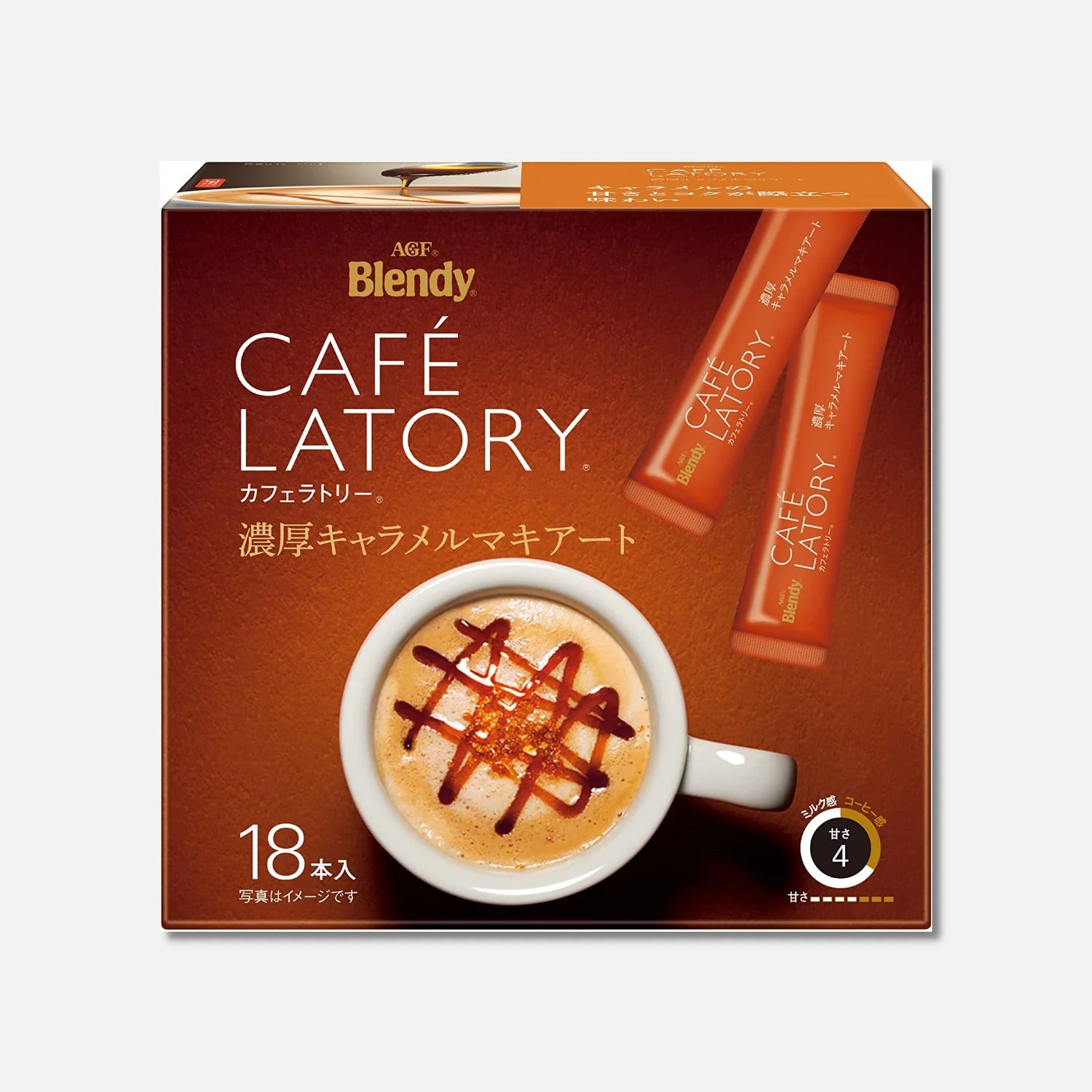 AGF Blendy Sticks Latory Caramel Macchiato (Pack of 18) - Buy Me Japan