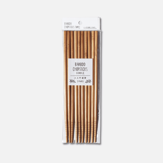 Bamboo Chopsticks Simple 5 Pairs - Buy Me Japan