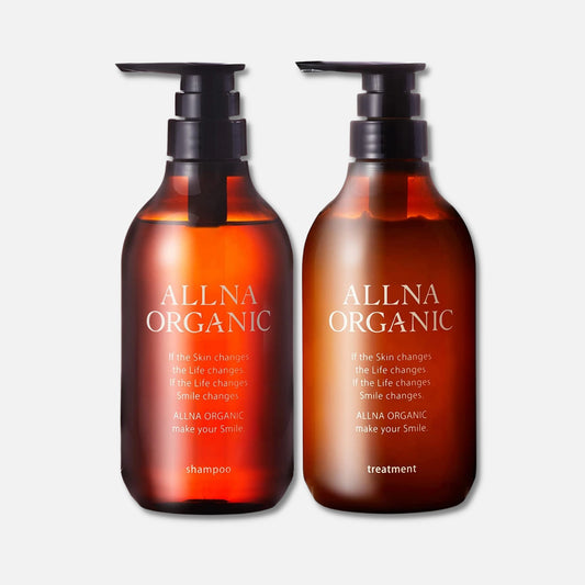 Allna Organic Shampoo & Treatment Set 500ml Each - Buy Me Japan