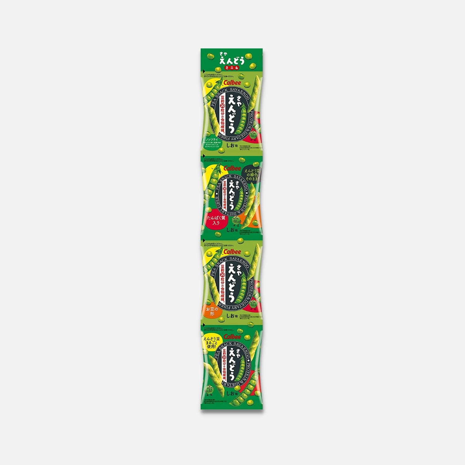 Calbee Mini Saya Endou Mame Salted Peas Snack 12g (Pack of 4) - Buy Me Japan