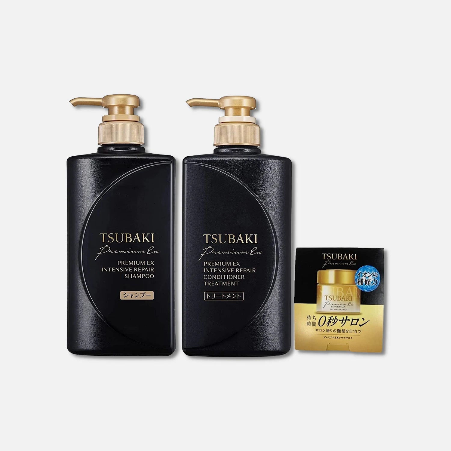 Tsubaki Premium Ex Intensive Repair Set 490ml Each + Hair Mask 40g