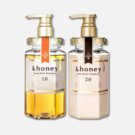 & Honey Deep Moist Shampoo & Treatment Set 440ml Each - Buy Me Japan
