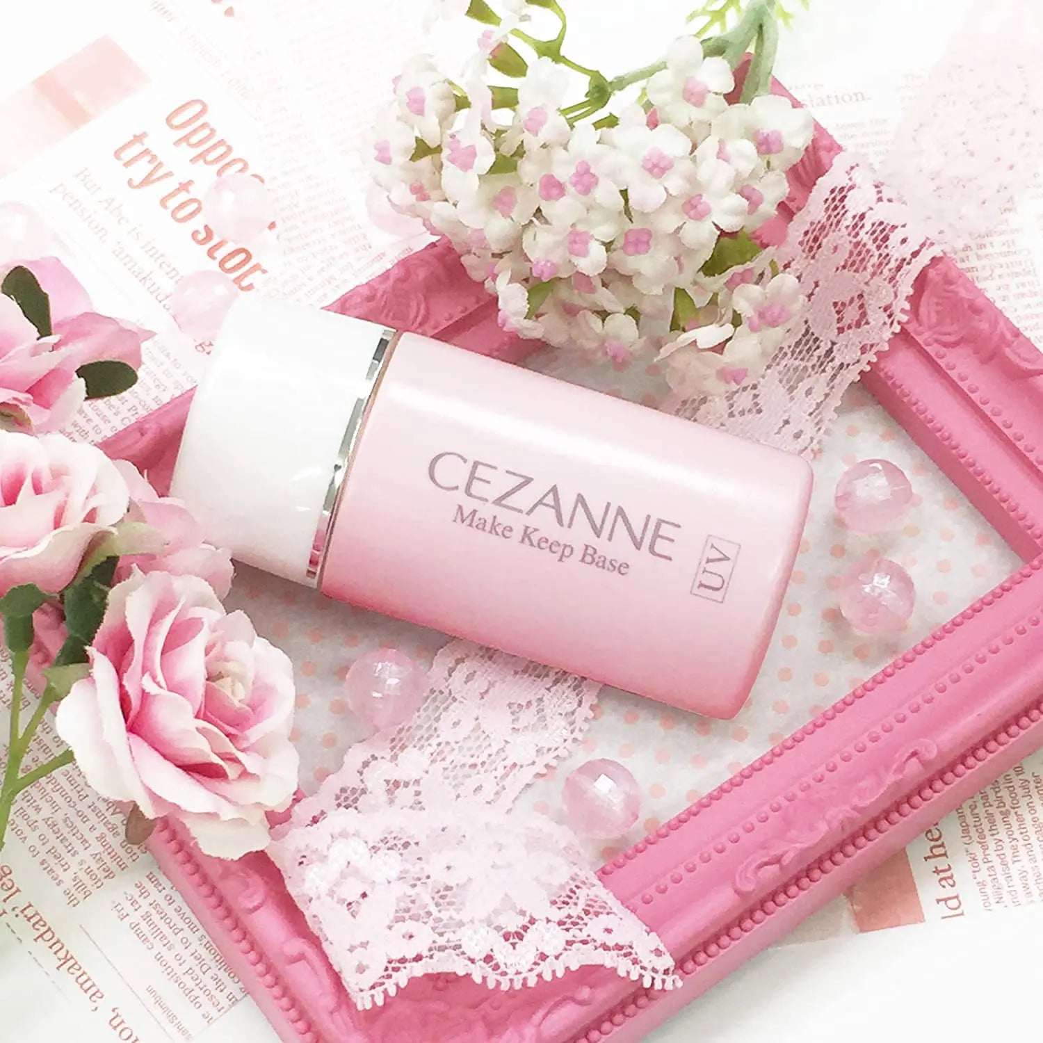 Cezanne UV Make Keep Base Pink Beige SPF 28 PA++ 30ml - Buy Me Japan