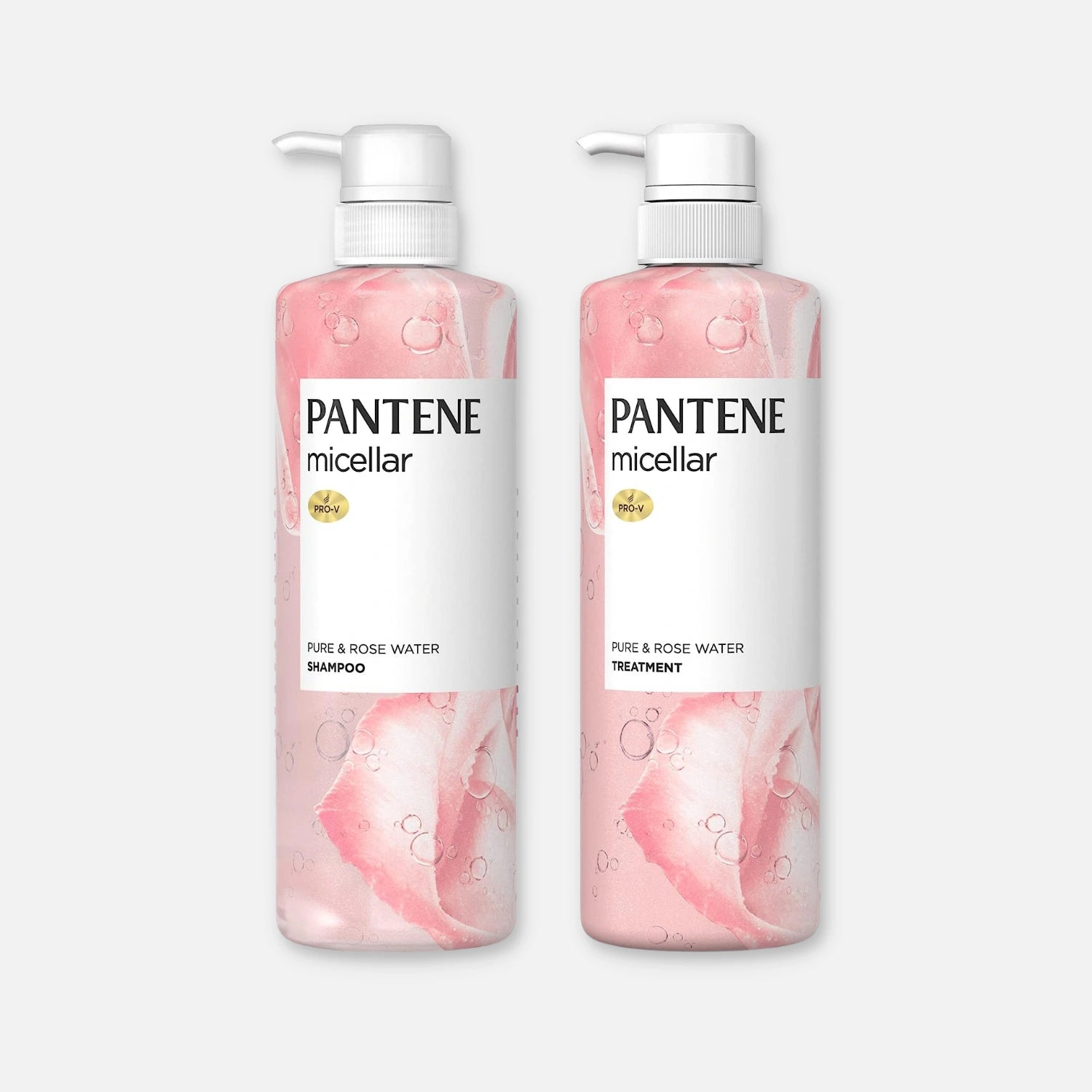 Pantene Japan Micellar Pure & Rose Water Set 400ml Each + Macaron Hair Mask 12ml - Buy Me Japan