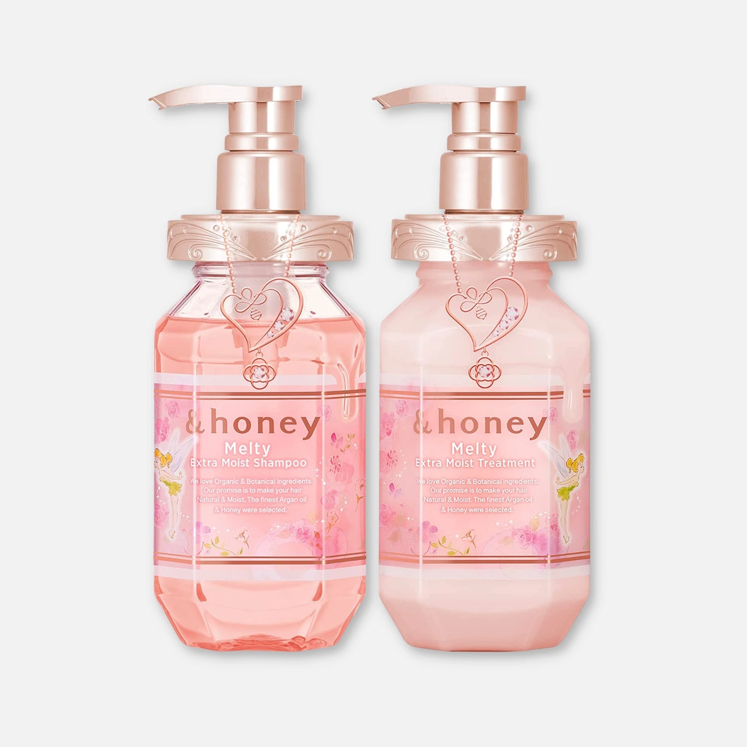  Honey Melty Extra Moist Shampoo & Treatment Tinker Bell Limited Edition  Set 440ml Each