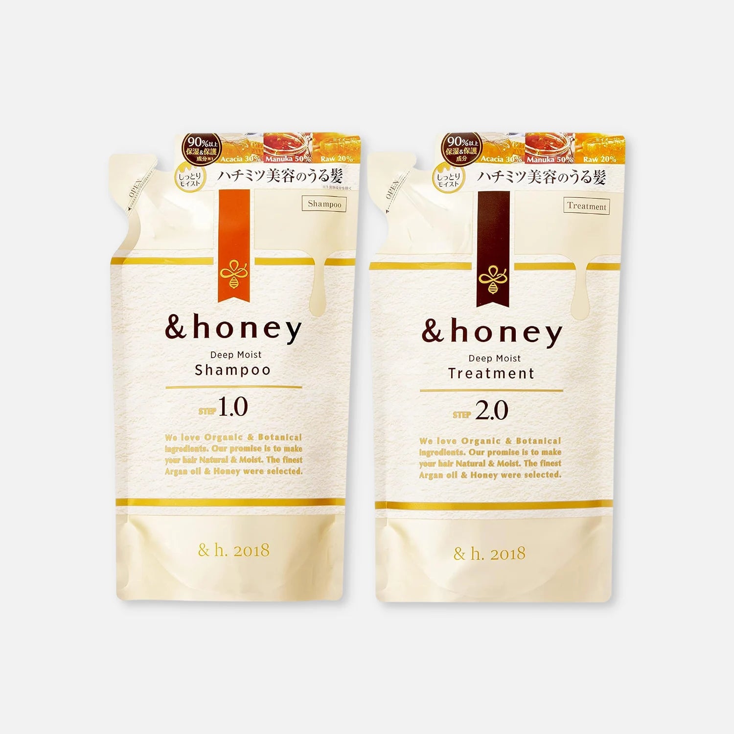 & Honey Deep Moist Shampoo & Treatment Set Refill 350ml Each - Buy Me Japan
