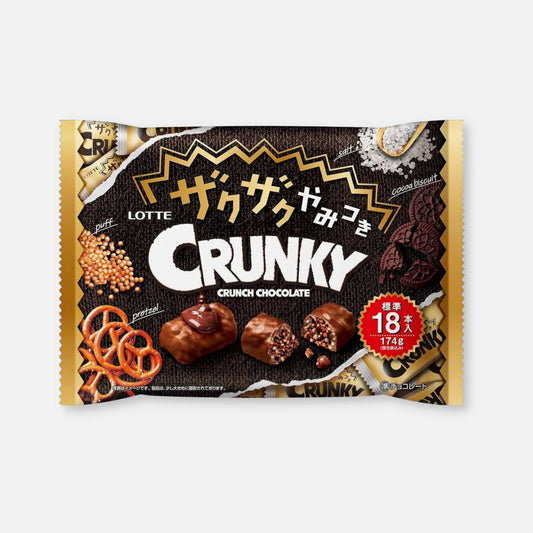 Lotte Crunky Crunch Chocolate 174g (18 Units) - Buy Me Japan