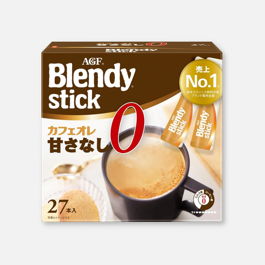 AGF Blendy Zero Sugar Cafe Au Lait (Pack of 27) - Buy Me Japan