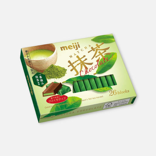 Meiji Matcha Chocolate Box (26 Pieces) - Buy Me Japan