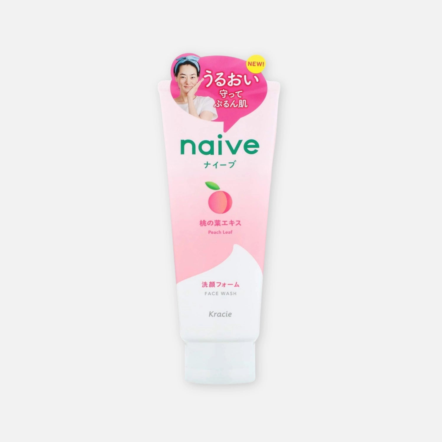 Naive Face Wash Foam Peach Leaf Extract 130g - Buy Me Japan