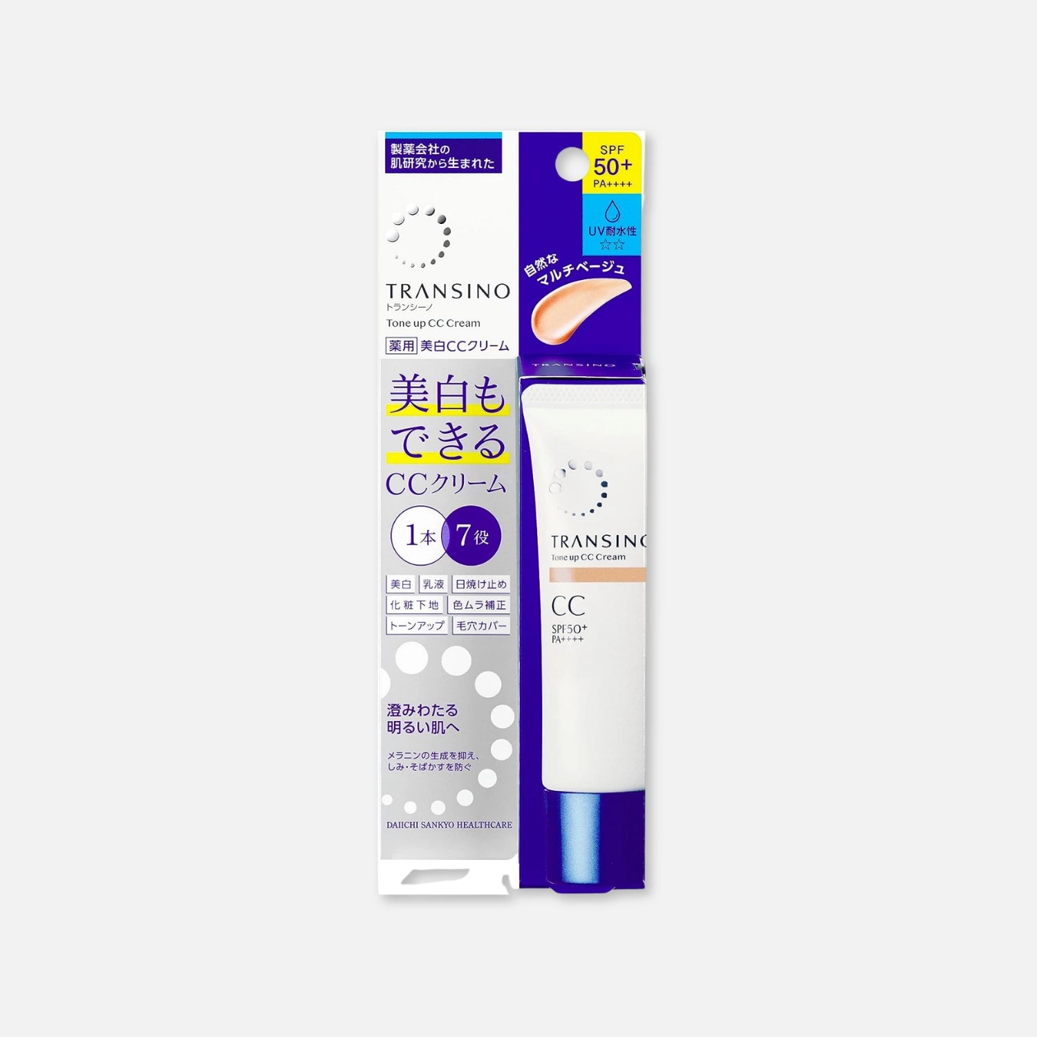 Transino Tone Up CC Cream UV SPF50+/PA++++ 30g (Various Shades) - Buy Me Japan