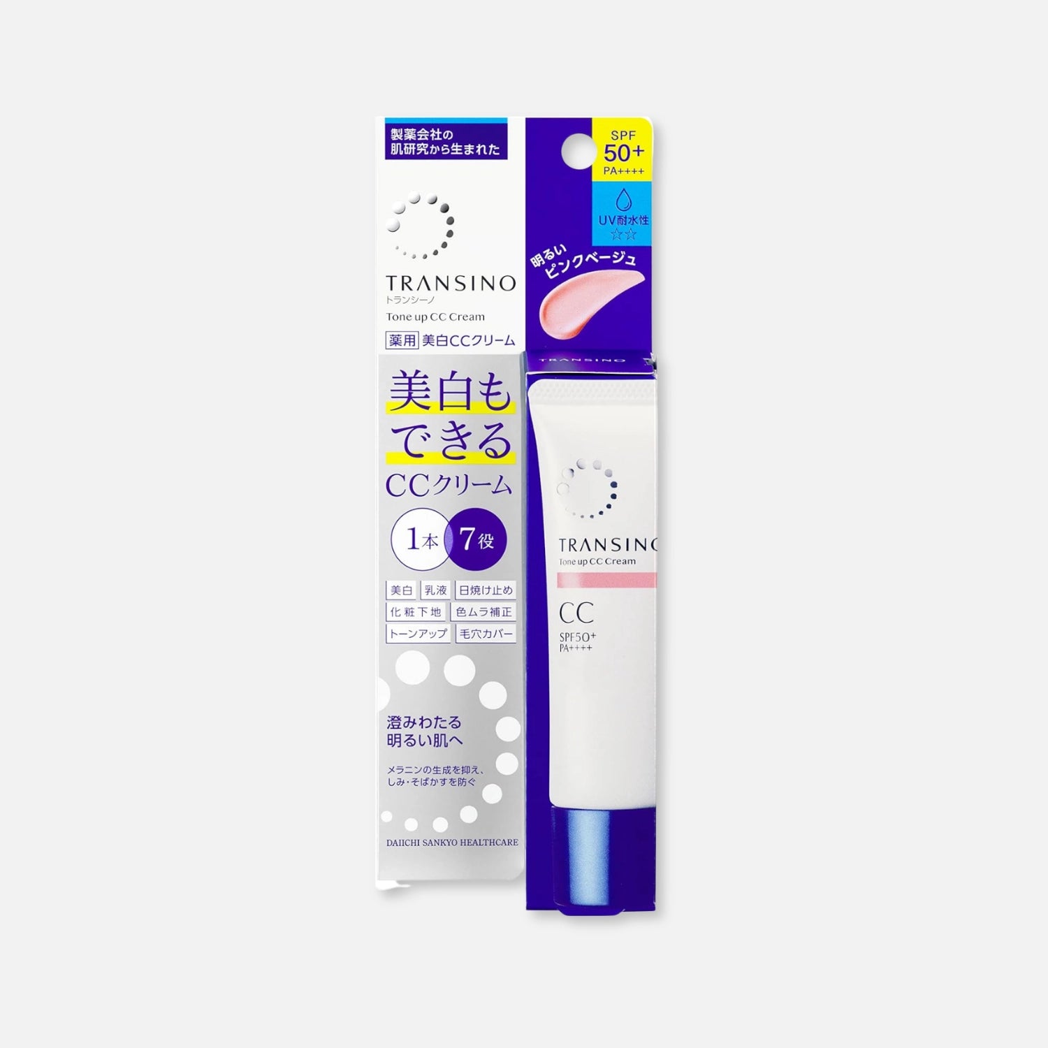 Transino Tone Up CC Cream UV SPF50+/PA++++ 30g (Various Shades) - Buy Me Japan