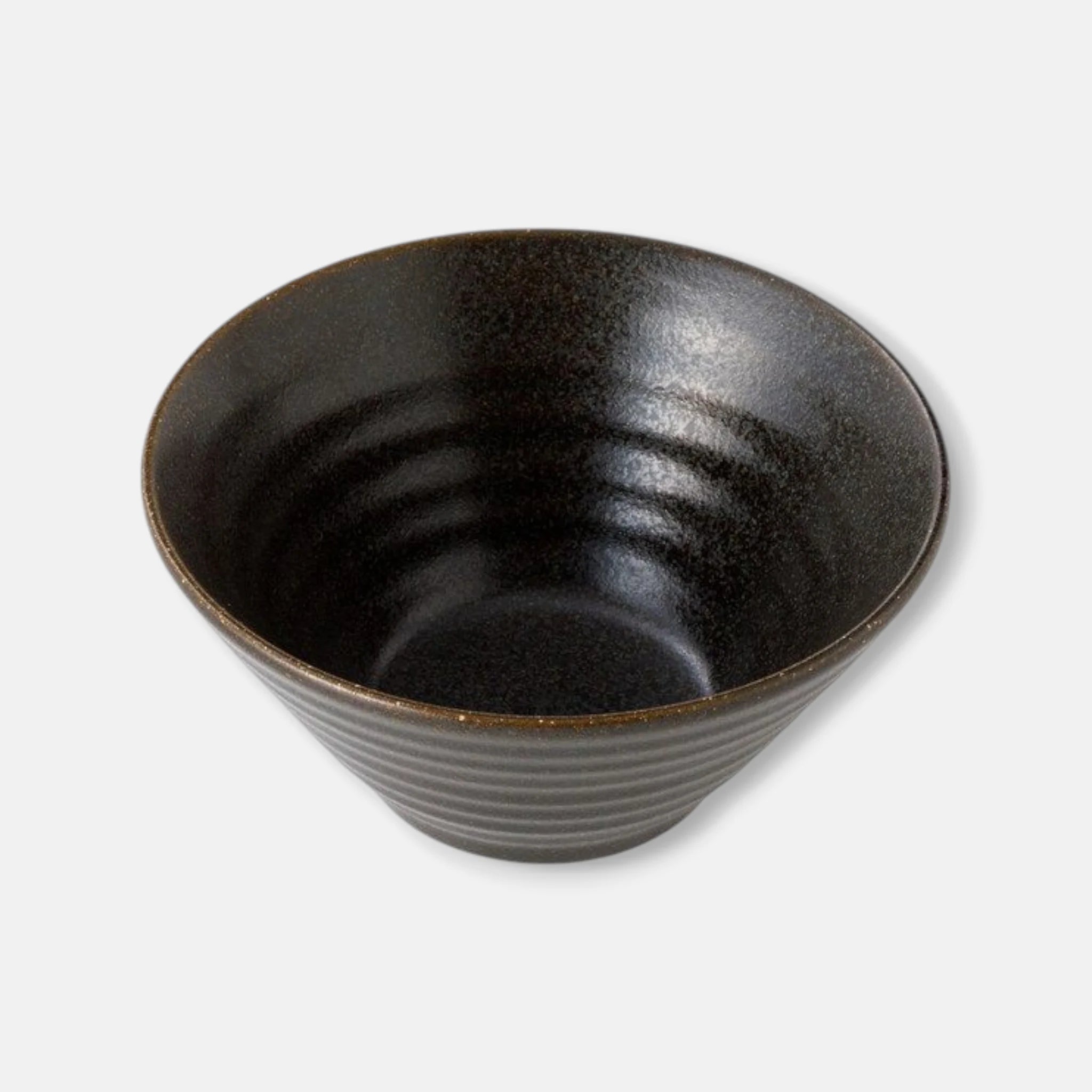 Nitori (Mino Ware) Japanese Ceramic Ramen Soup Bowl (Black)