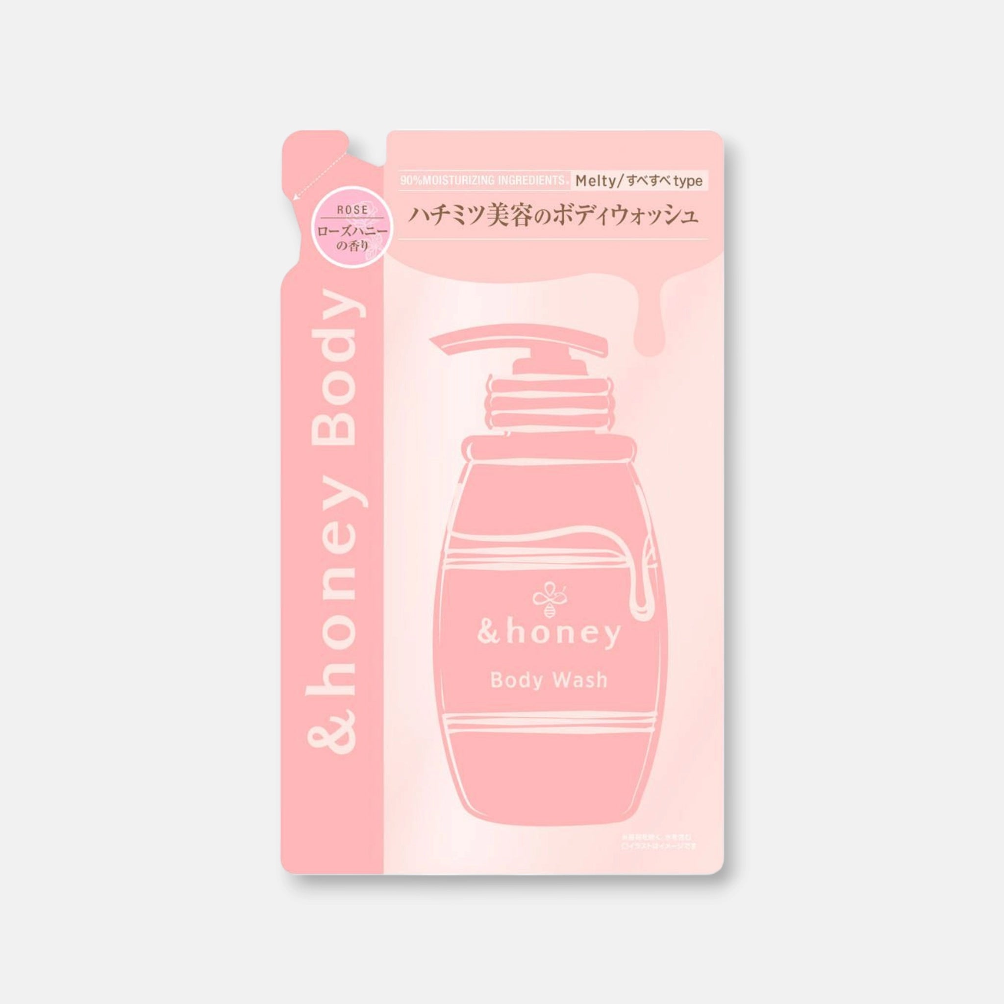 & Honey Melty Moist Rose Body Wash 500ml