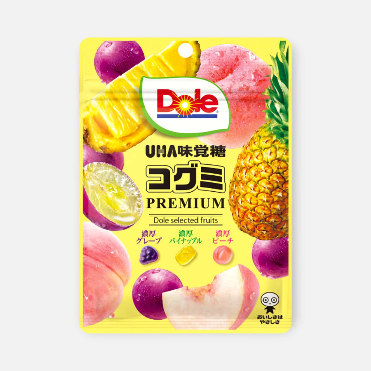 UHA Mikakuto Kogumi Premium Dole Fruit Gummies 67g