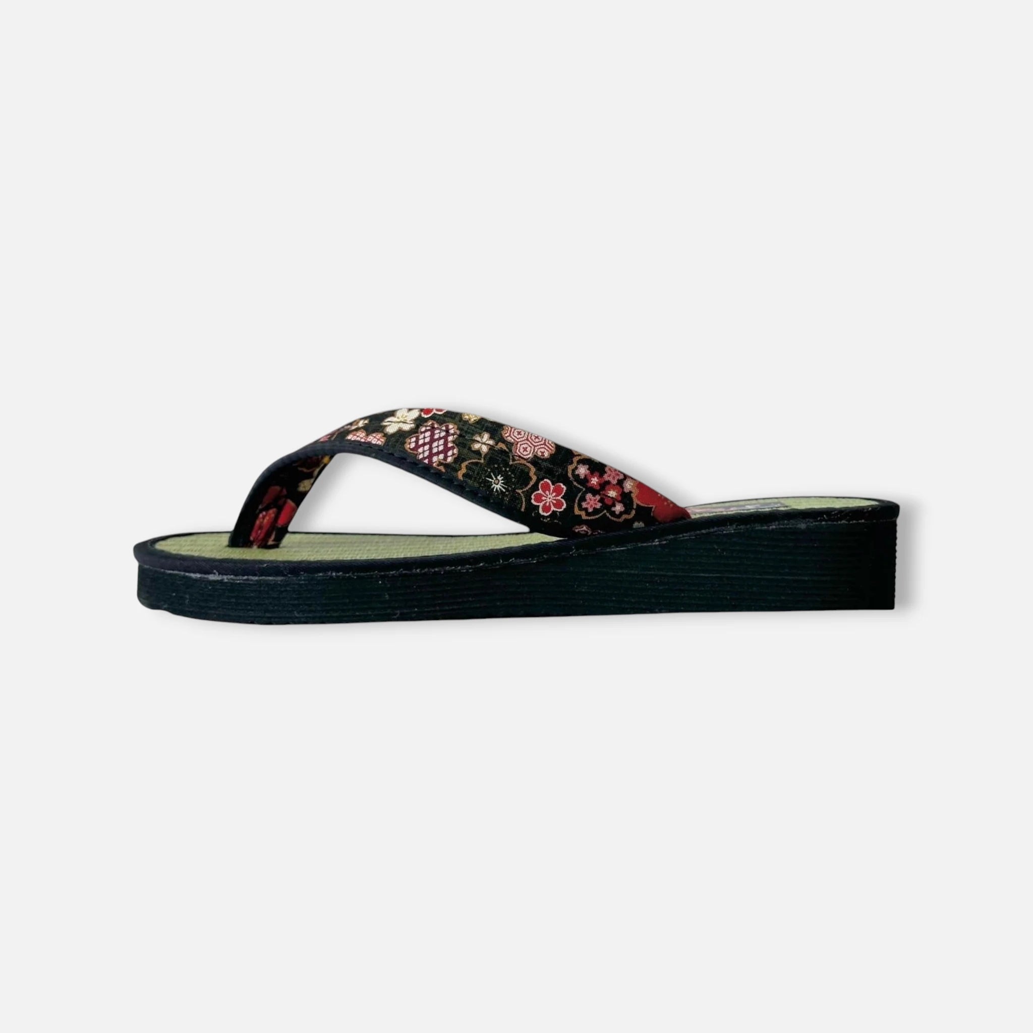 Japanese Pattern Tatami Style Women's Saldal (3590 Black)