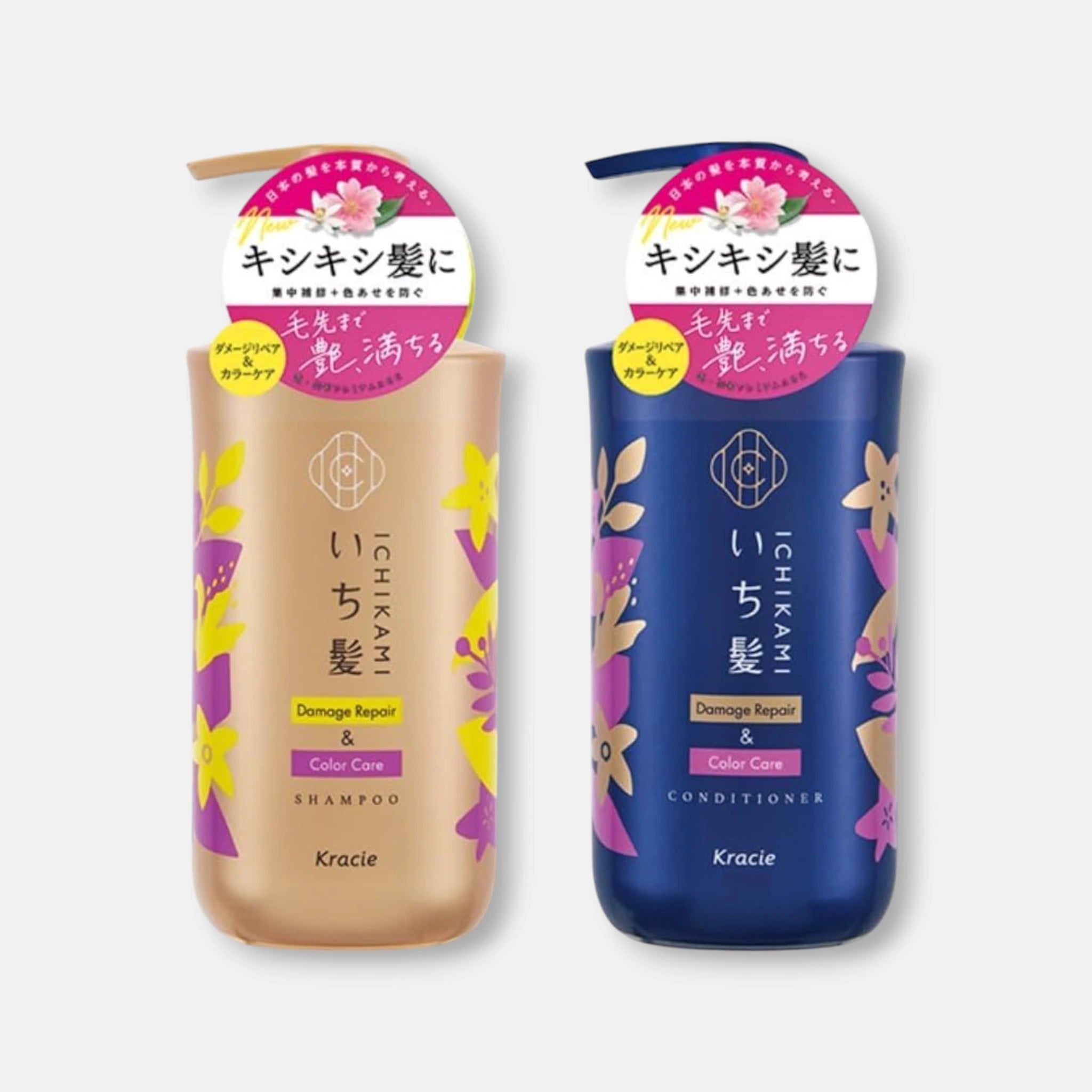 Ichikami Damage Repair & Color Care Shampoo & Conditioner Set 480ml Each