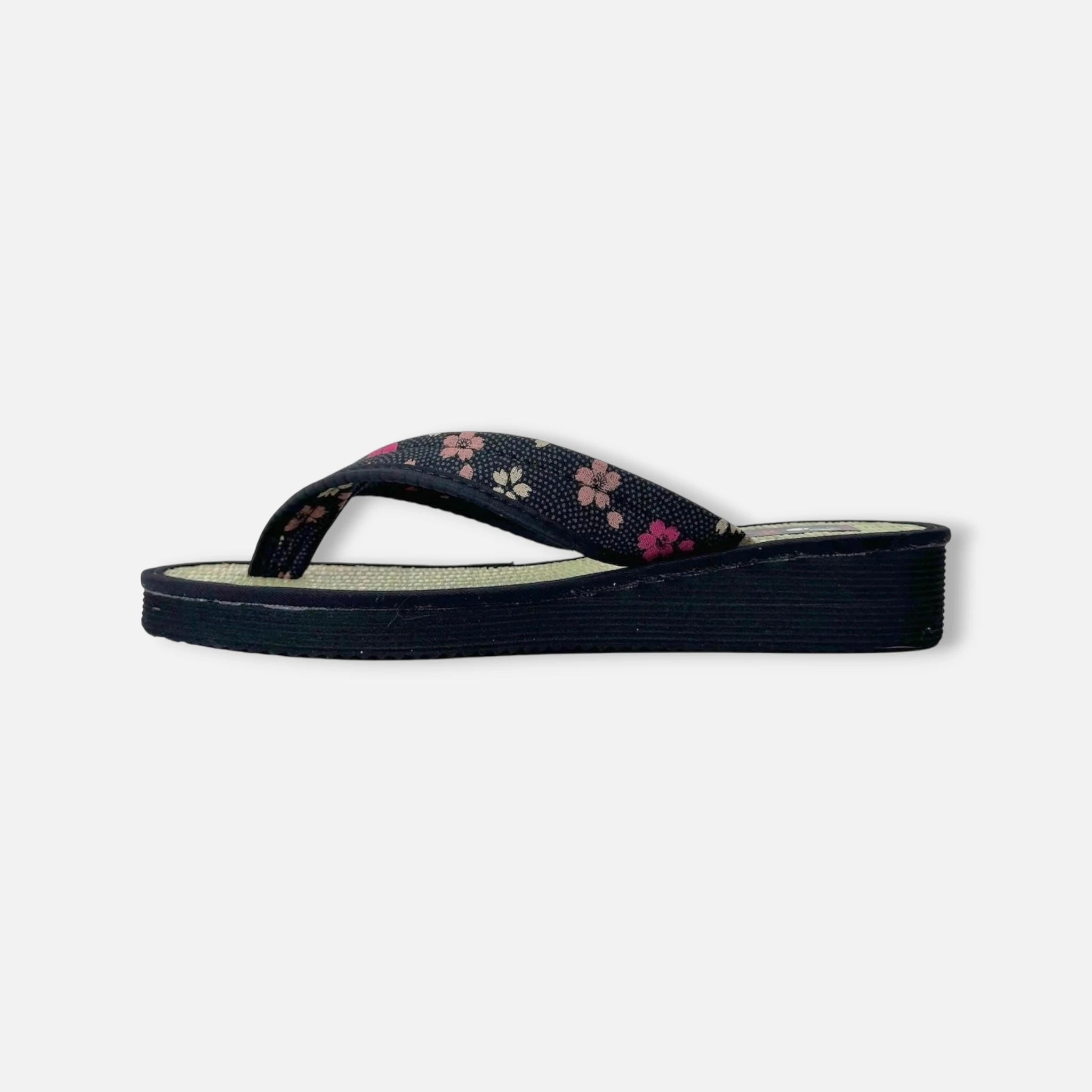 Japanese Pattern Tatami Style Women's Saldal (3604 Black)