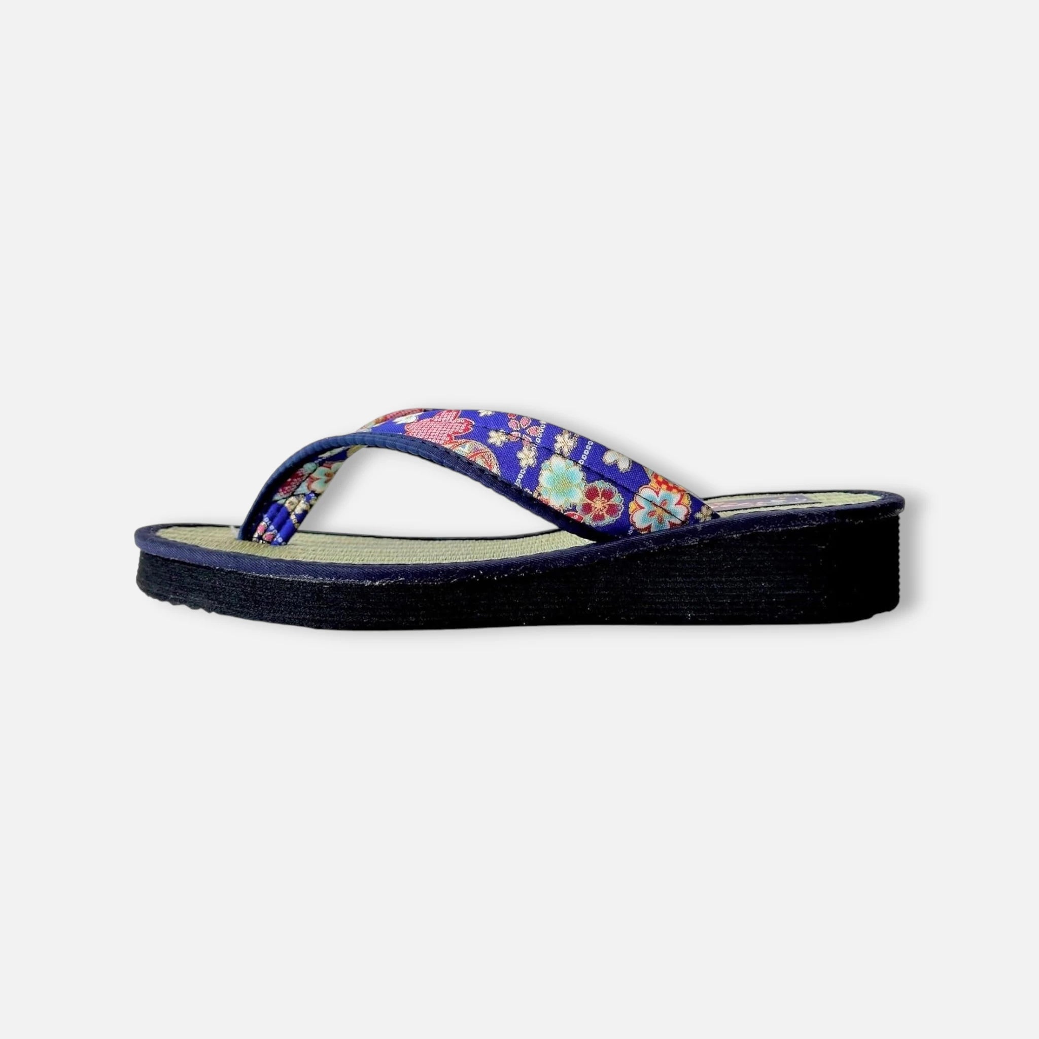 Japanese Pattern Tatami Style Women's Saldal (3590 Blue)