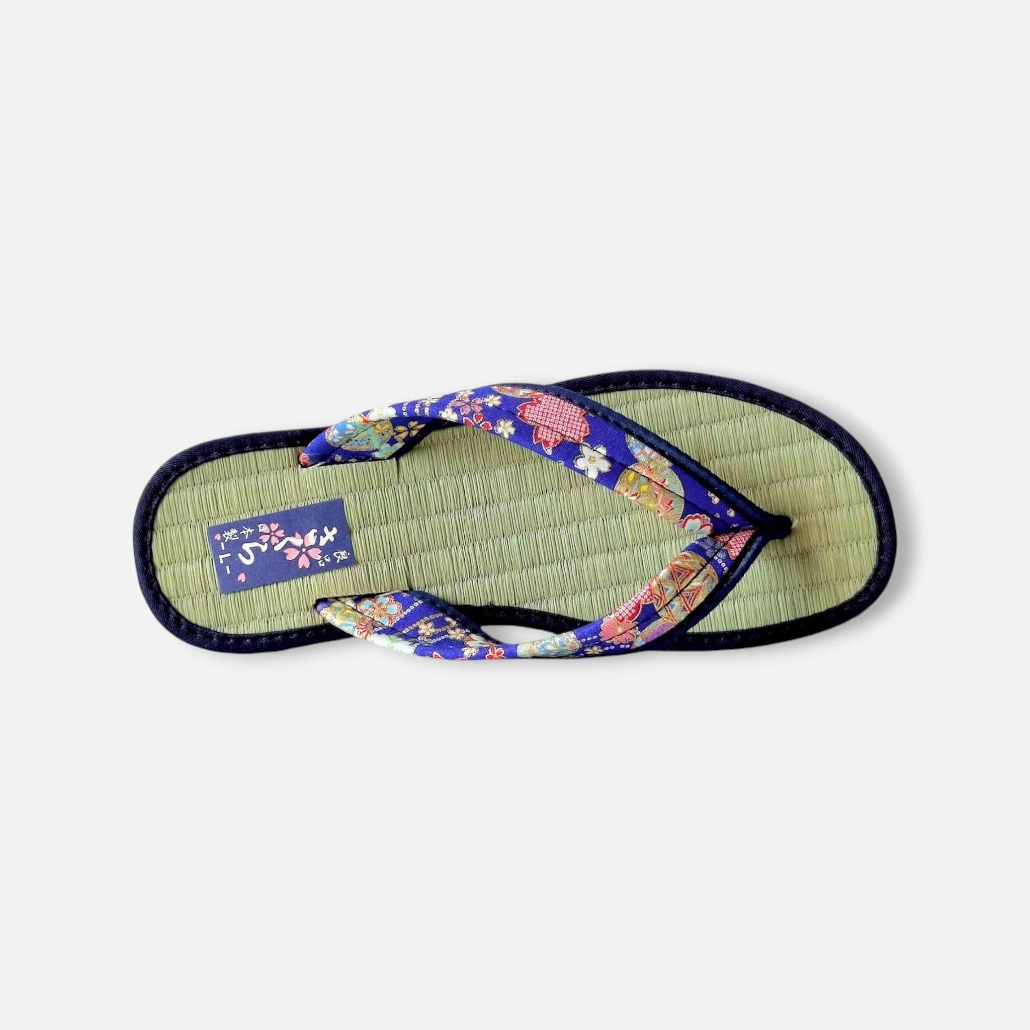 Japanese Pattern Tatami Style Women's Saldal (3590 Blue)