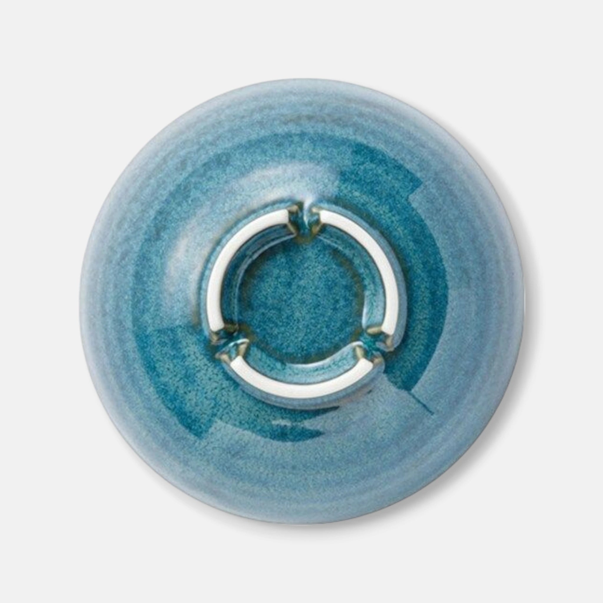 Nitori (Mino Ware) Japanese Ceramic Rice Bowl (Turquoise Blue)