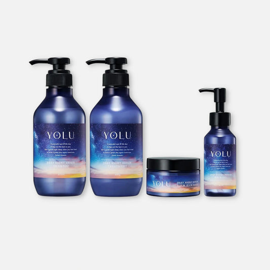 YOLU Deep Night Repair Shampoo, Treatment, Hair Mask & Hair Oil Set (400ml Each + 145g + 80ml) - Buy Me Japan