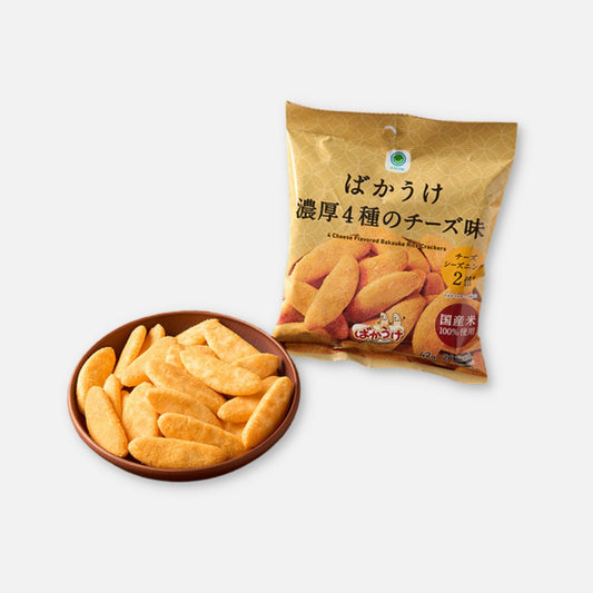 Famimaru 4 Cheese Flavored Bakauke Rice Crackers 42g - Buy Me Japan