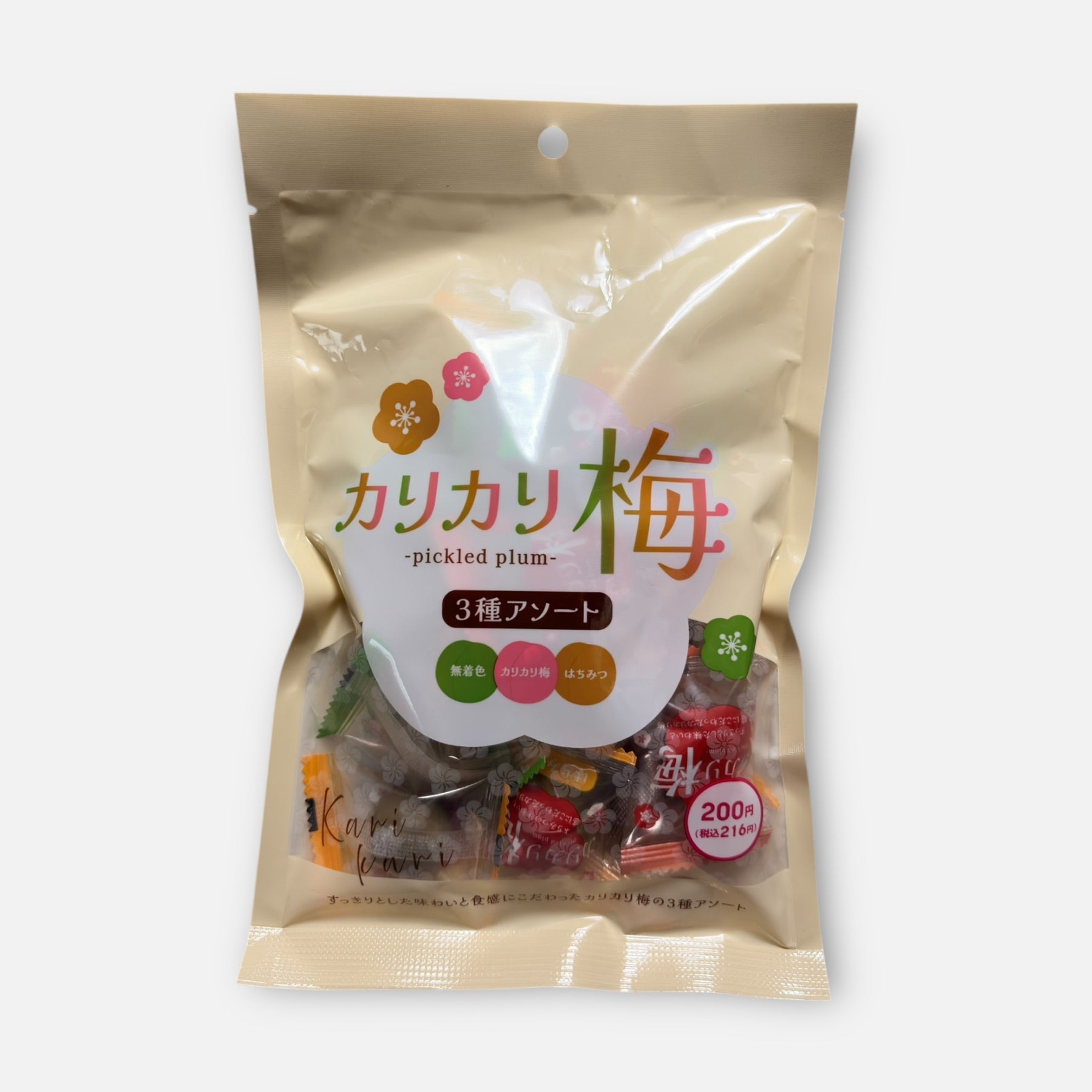 Food Link Assorted 3 Types of Kari Kari Ume 135g