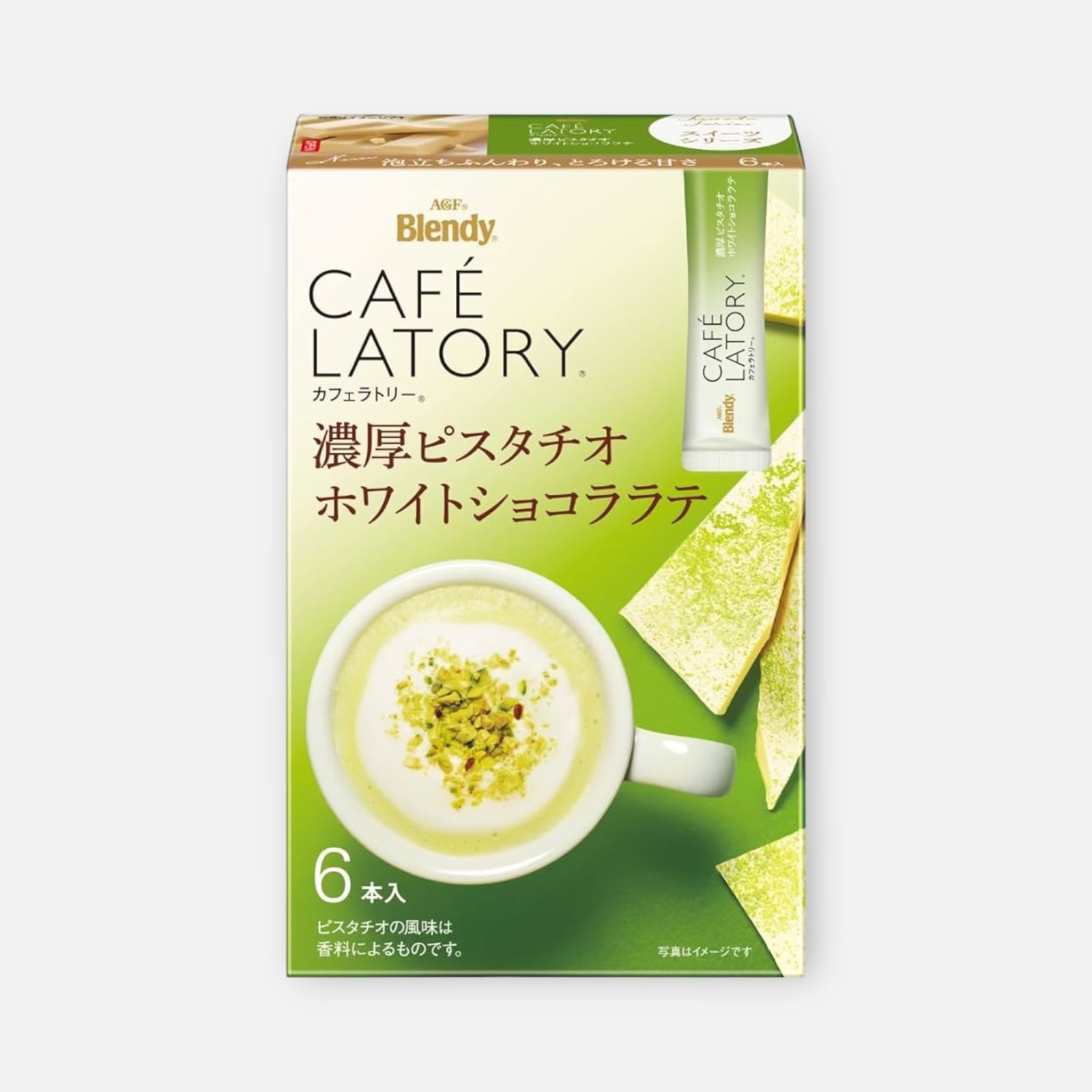 AGF Blendy Café Latory Rich Pistachio White Chocolat Latte 10g (6 units)
