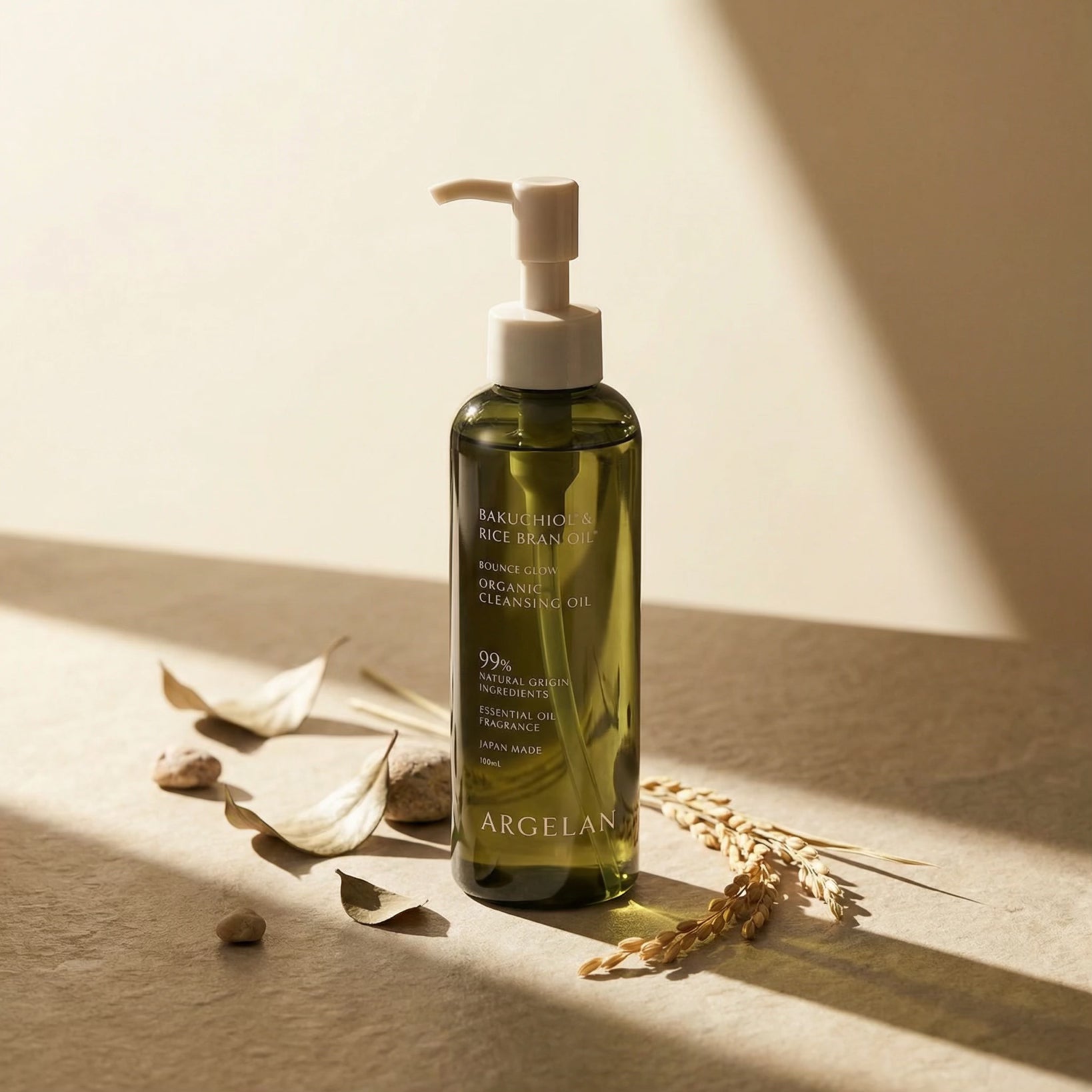 Argelan Bounce Glow Bakuchiol & Rice Bran Oil Organic Cleansing Oil 160ml
