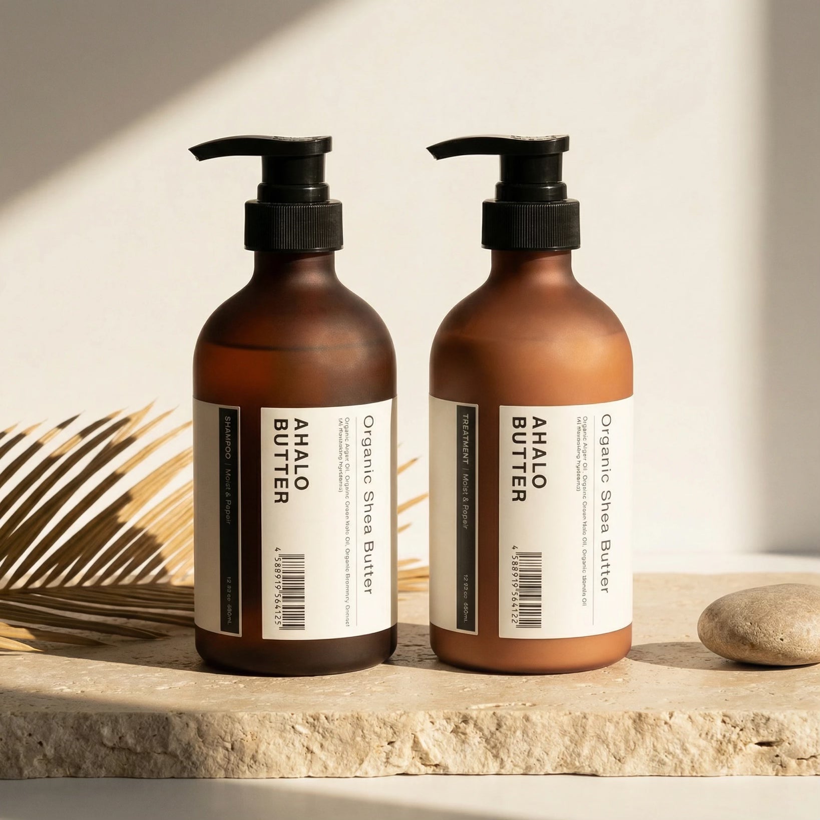 Ahalo Butter Organic Shampoo & Treatment SET (450ml x2)