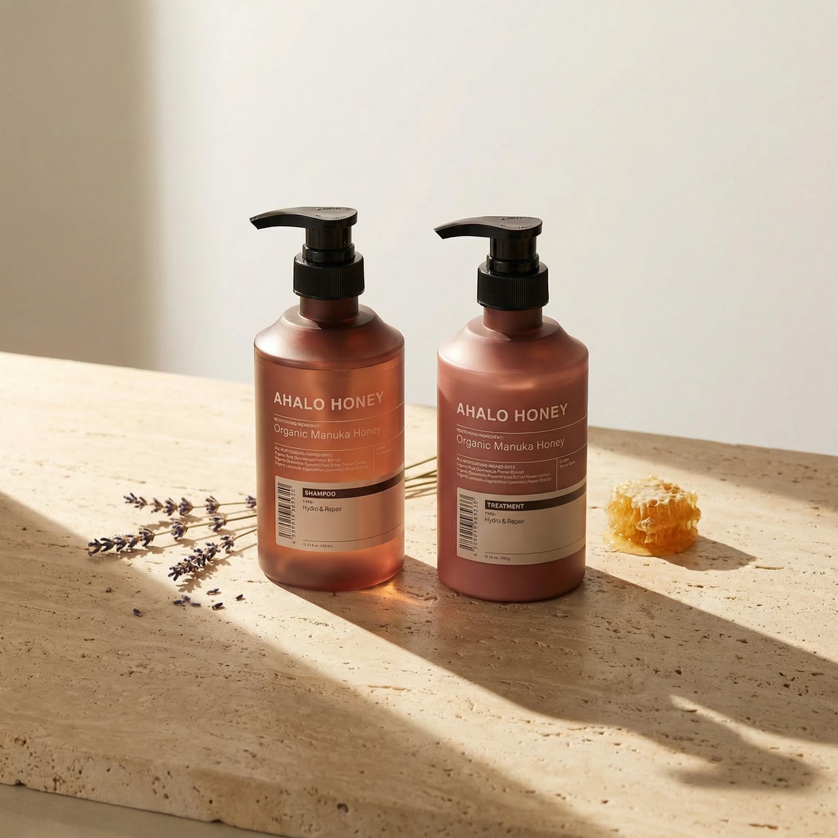 Ahalo Honey Organic Shampoo & Treatment SET (450ml x2)