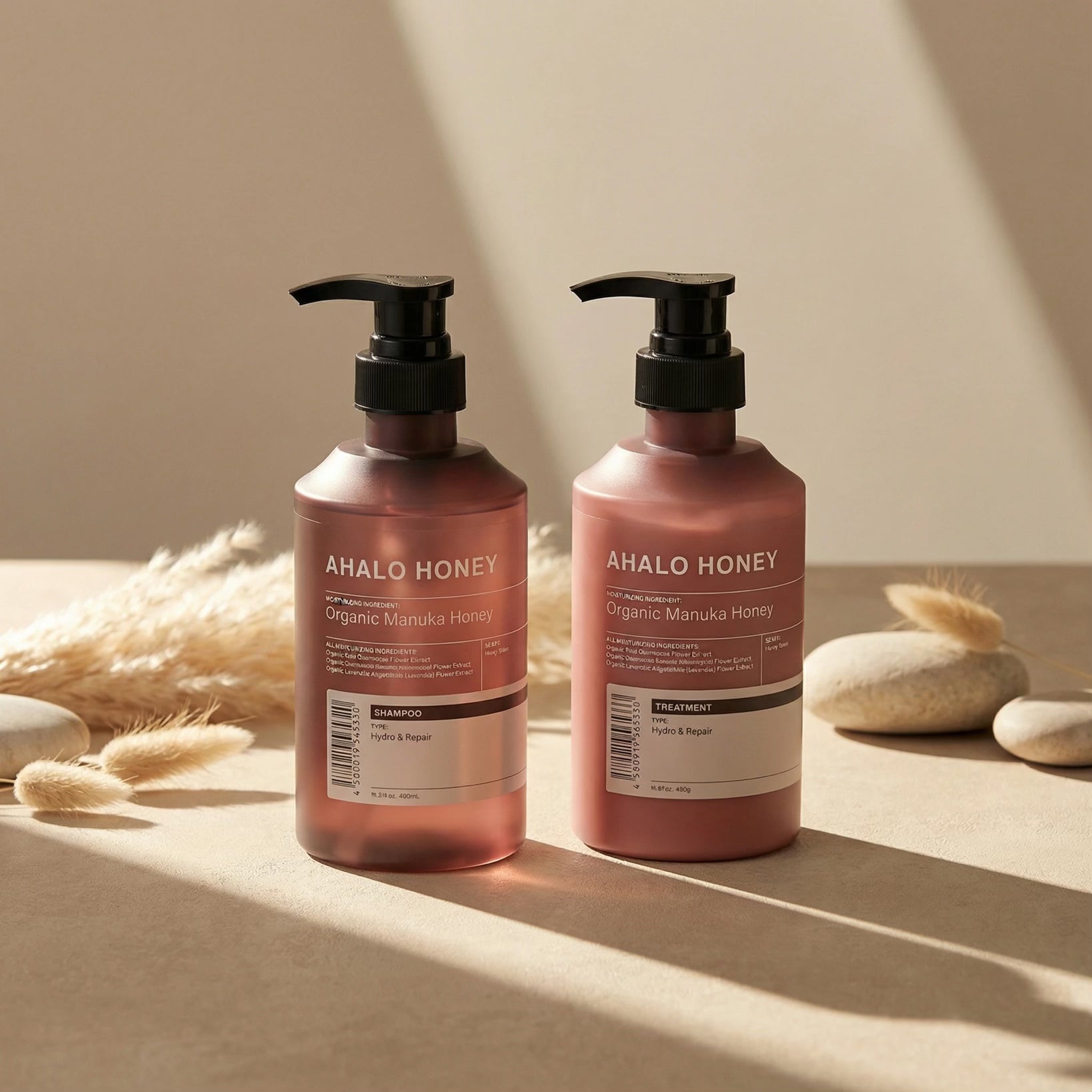 Ahalo Honey Organic Shampoo & Treatment SET (450ml x2)