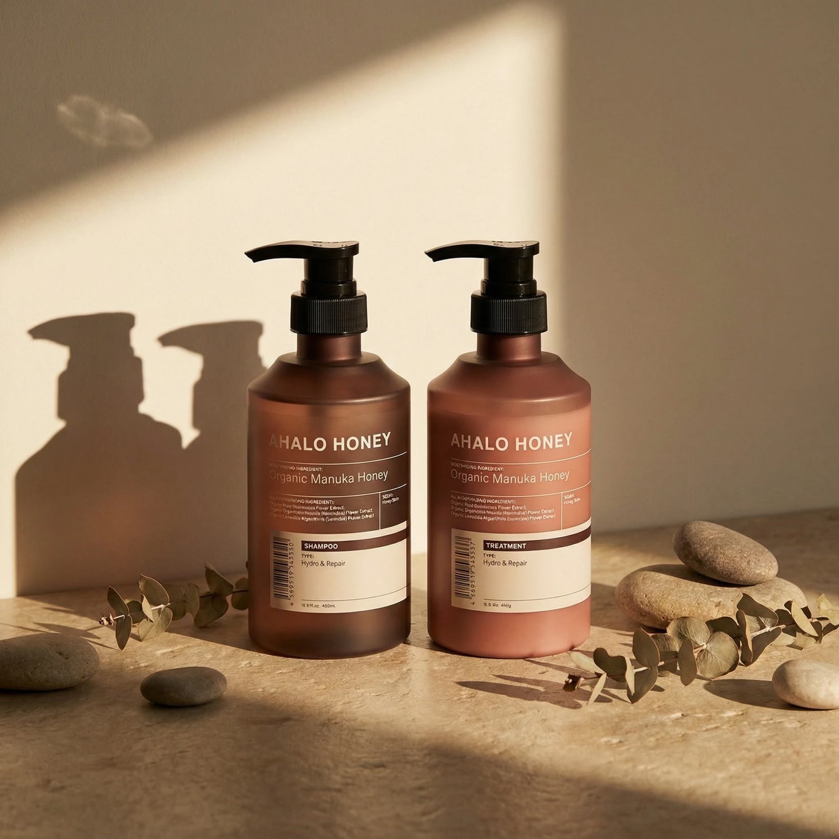 Ahalo Honey Organic Shampoo & Treatment SET (450ml x2)