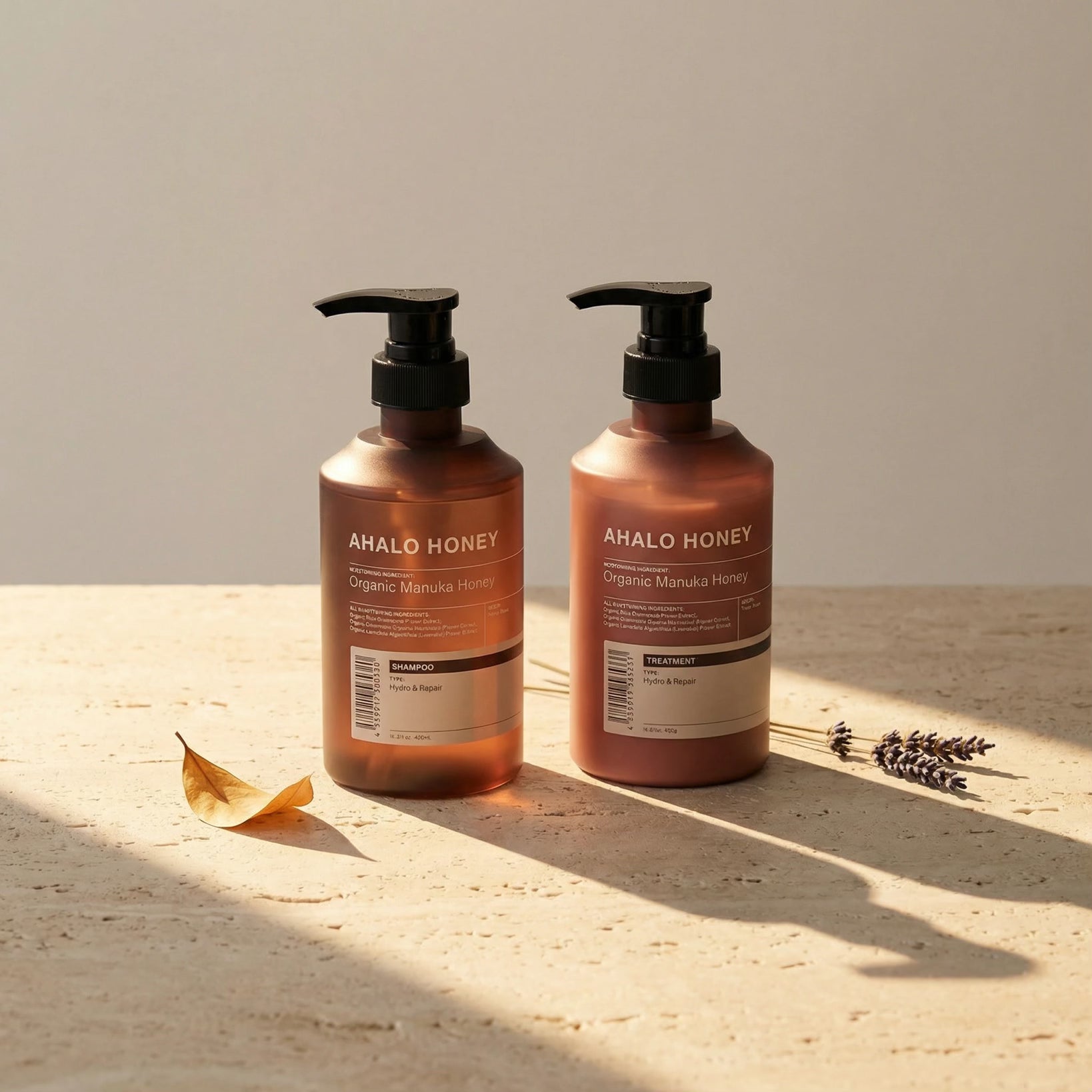 Ahalo Honey Organic Shampoo & Treatment SET (450ml x2)