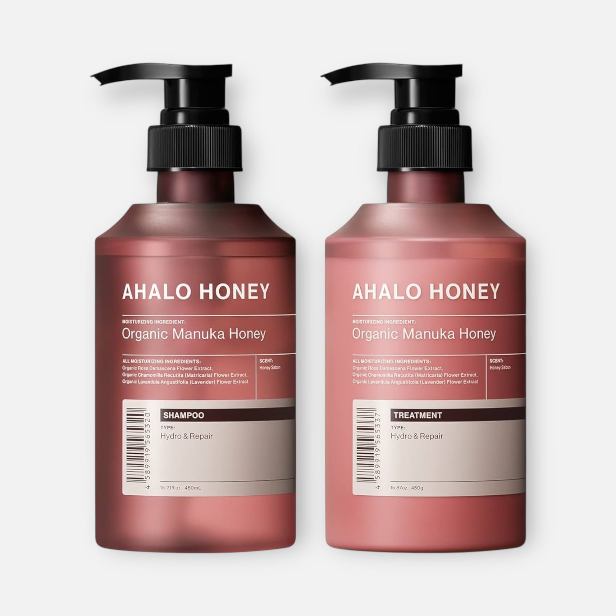 Ahalo Honey Organic Shampoo & Treatment SET (450ml x2)