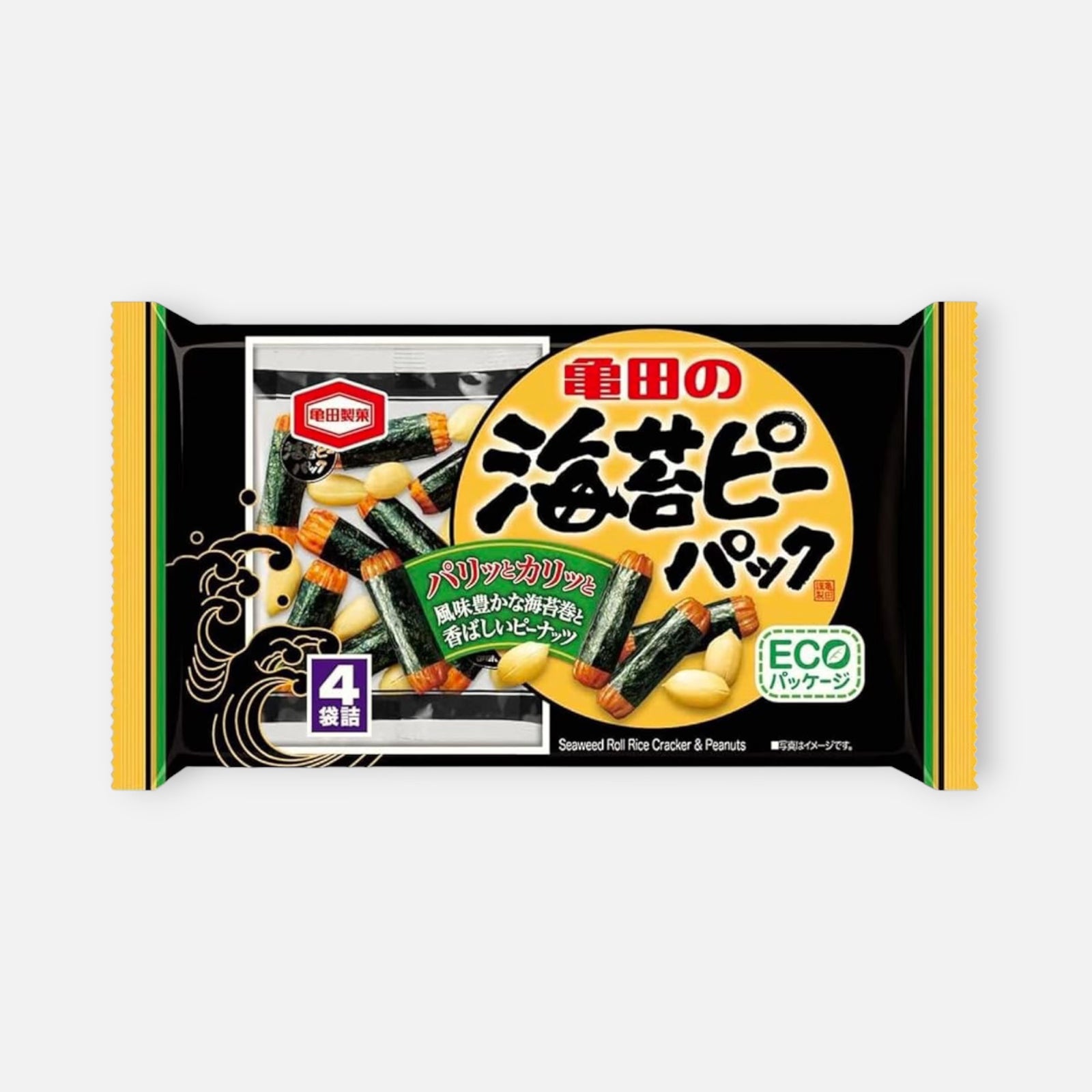 Kameda Noripea Seaweed & Peanut Rice Crackers 85g (4 packs inside)