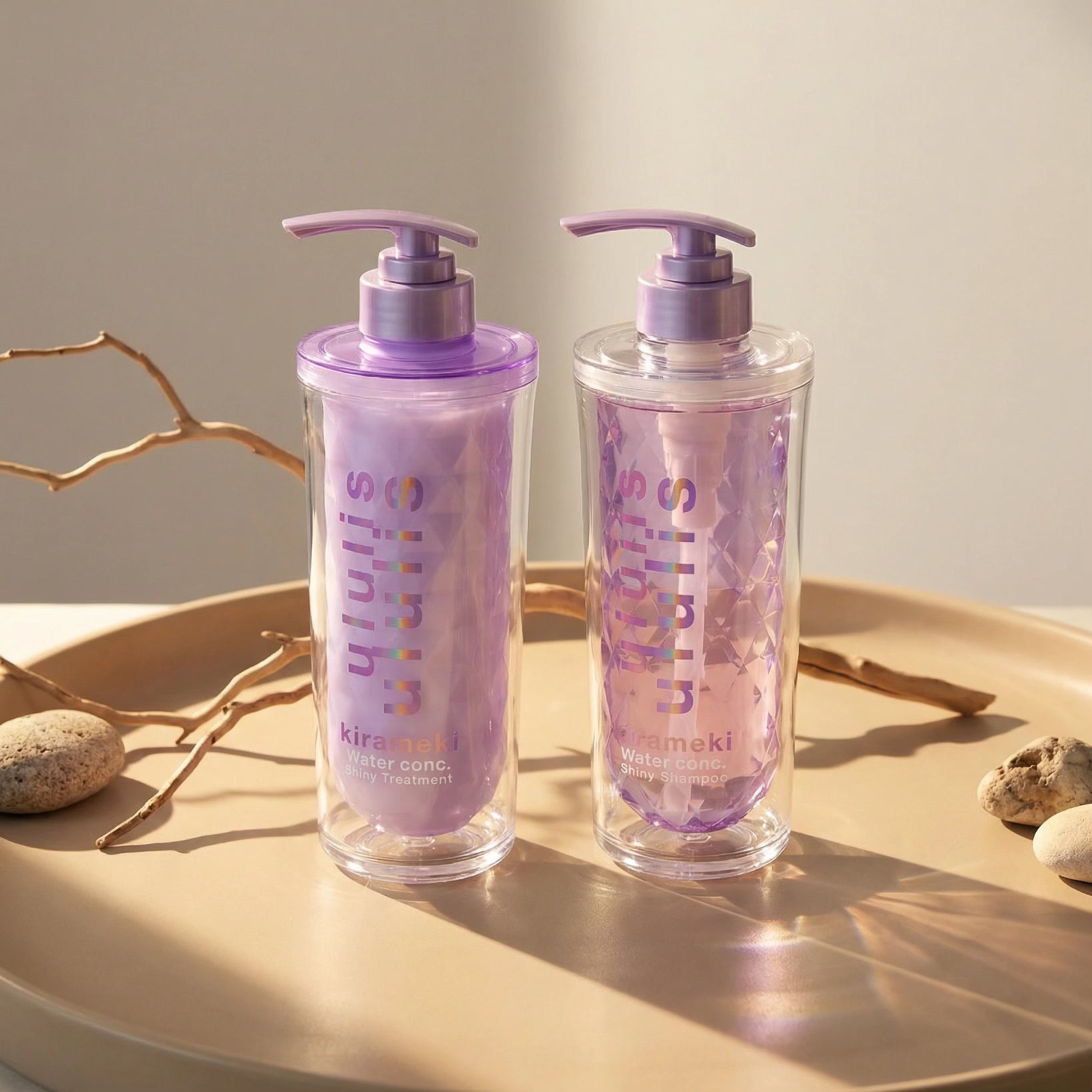 Ululis Kirameki Water Conc Shiny Hair Shampoo & Treatment SET (340ml/335g)