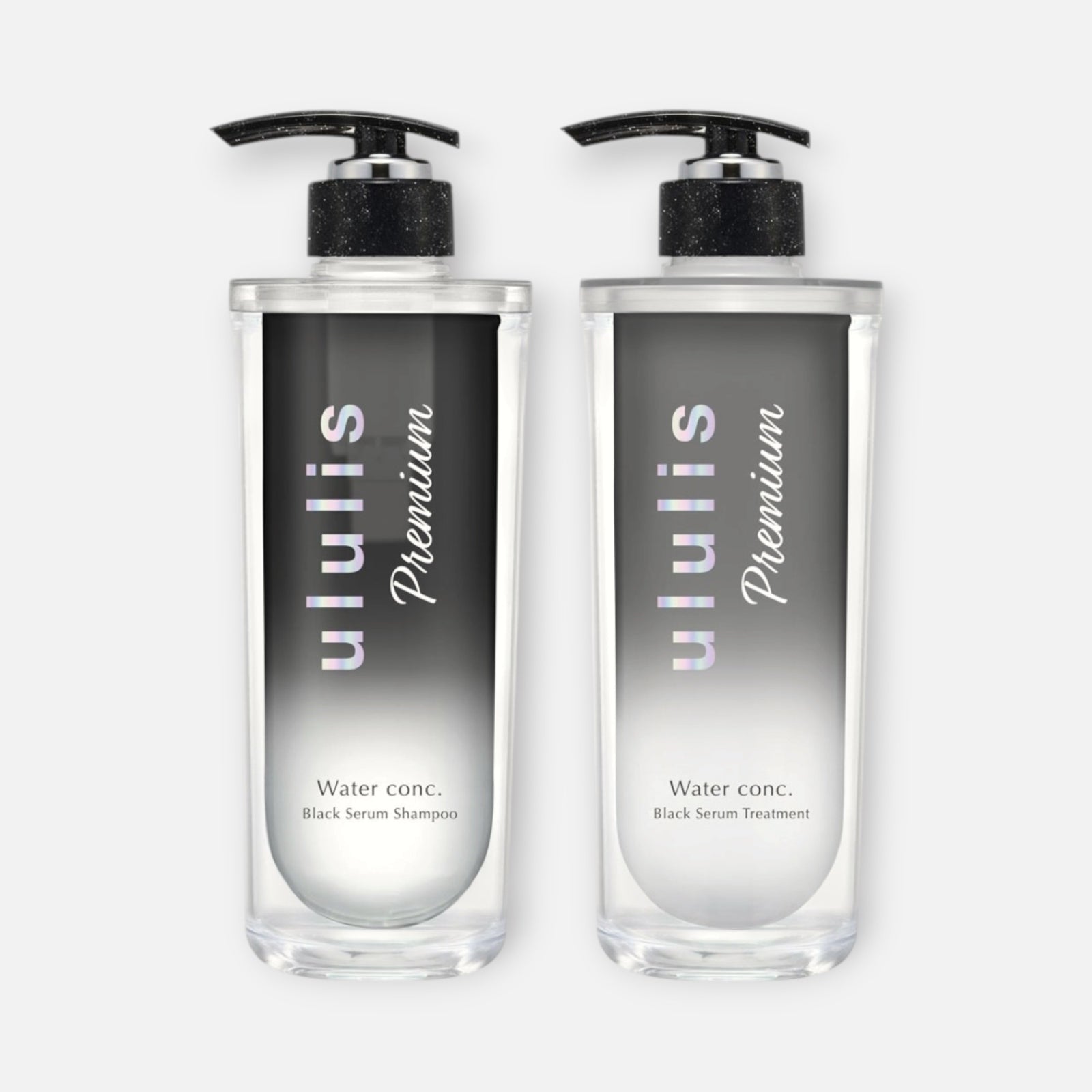 Ululis Premium Water Conc Black Serum Hair Shampoo & Treatment SET (340ml/335g)