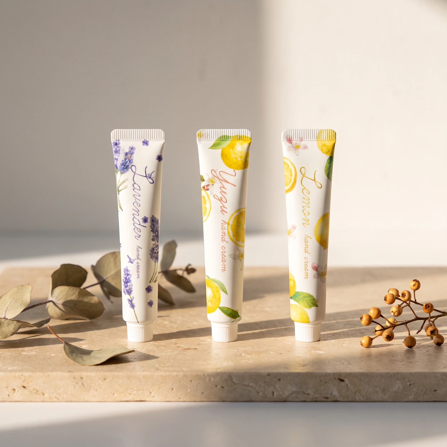 Daily Aroma Hand Cream Gift Set Lavender/Yuzu/Lemon (20g x3)