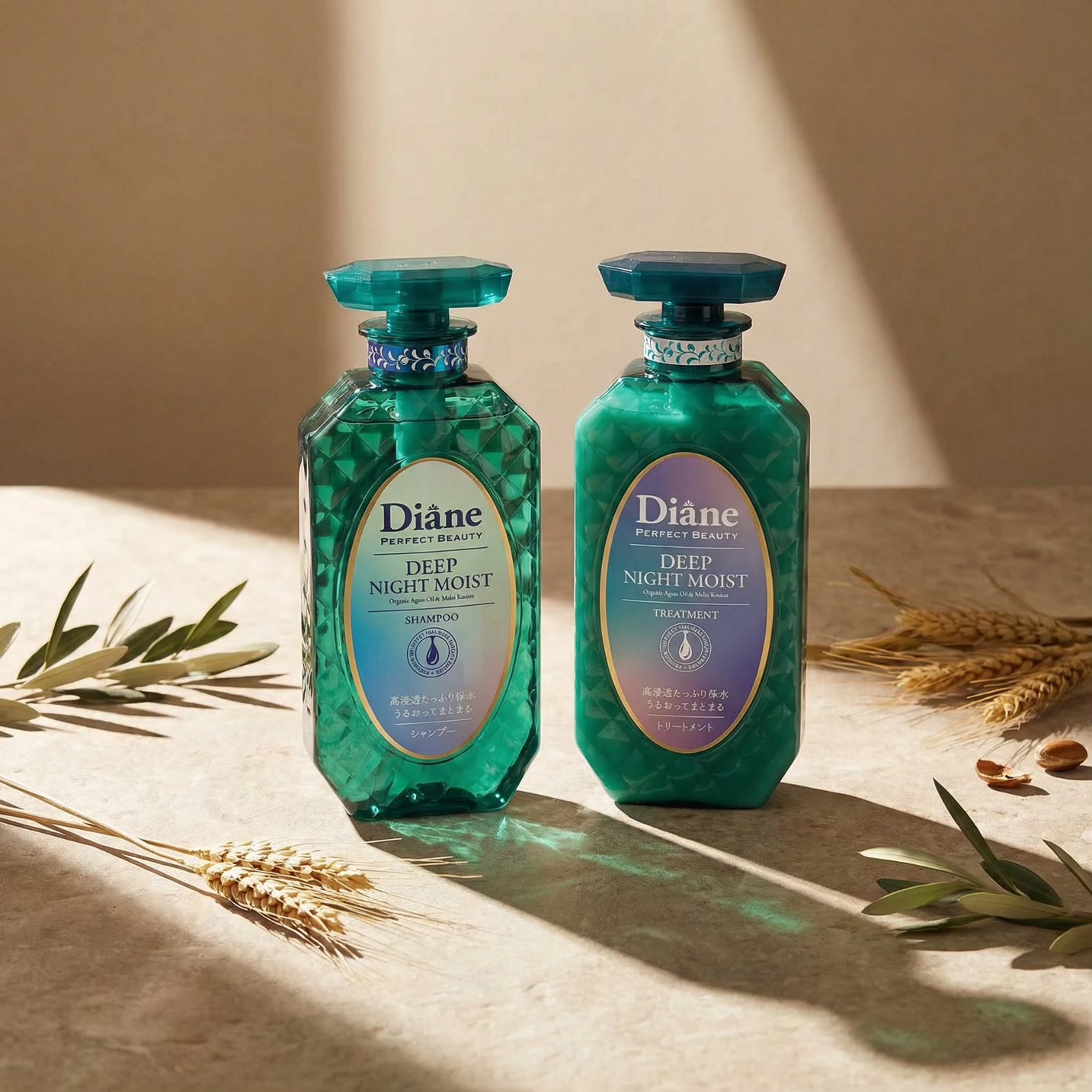 Diane Deep Night Moist Shampoo & Treatment Set 450ml Each