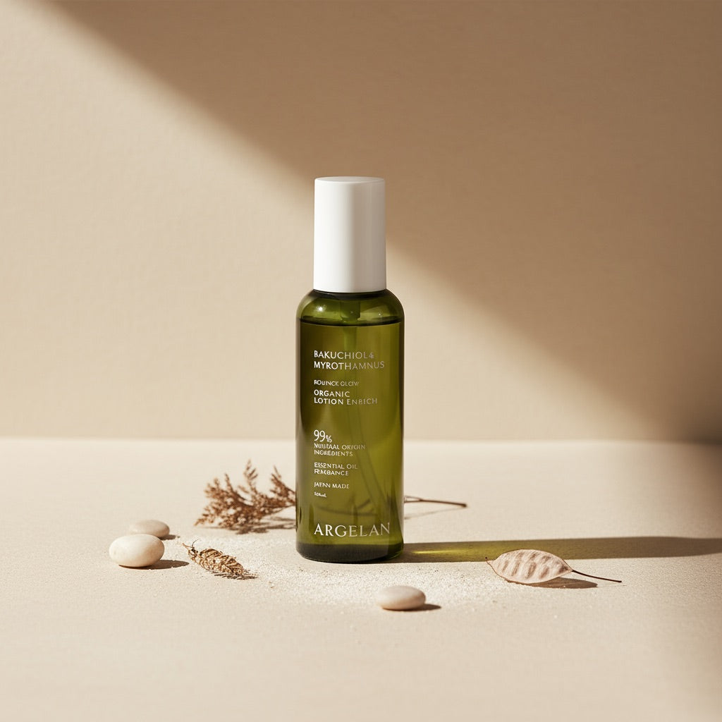 Argelan Bounce Glow Organic Lotion Enrich Bakuchiol & Myrothamnus 160ml