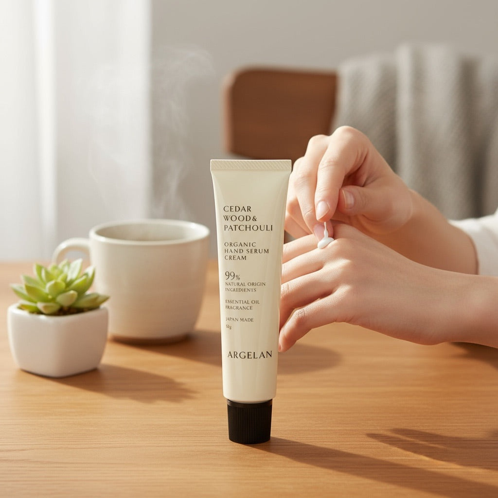 Argelan Organic Hand Serum Cream Cedarwood & Patchouli 50g