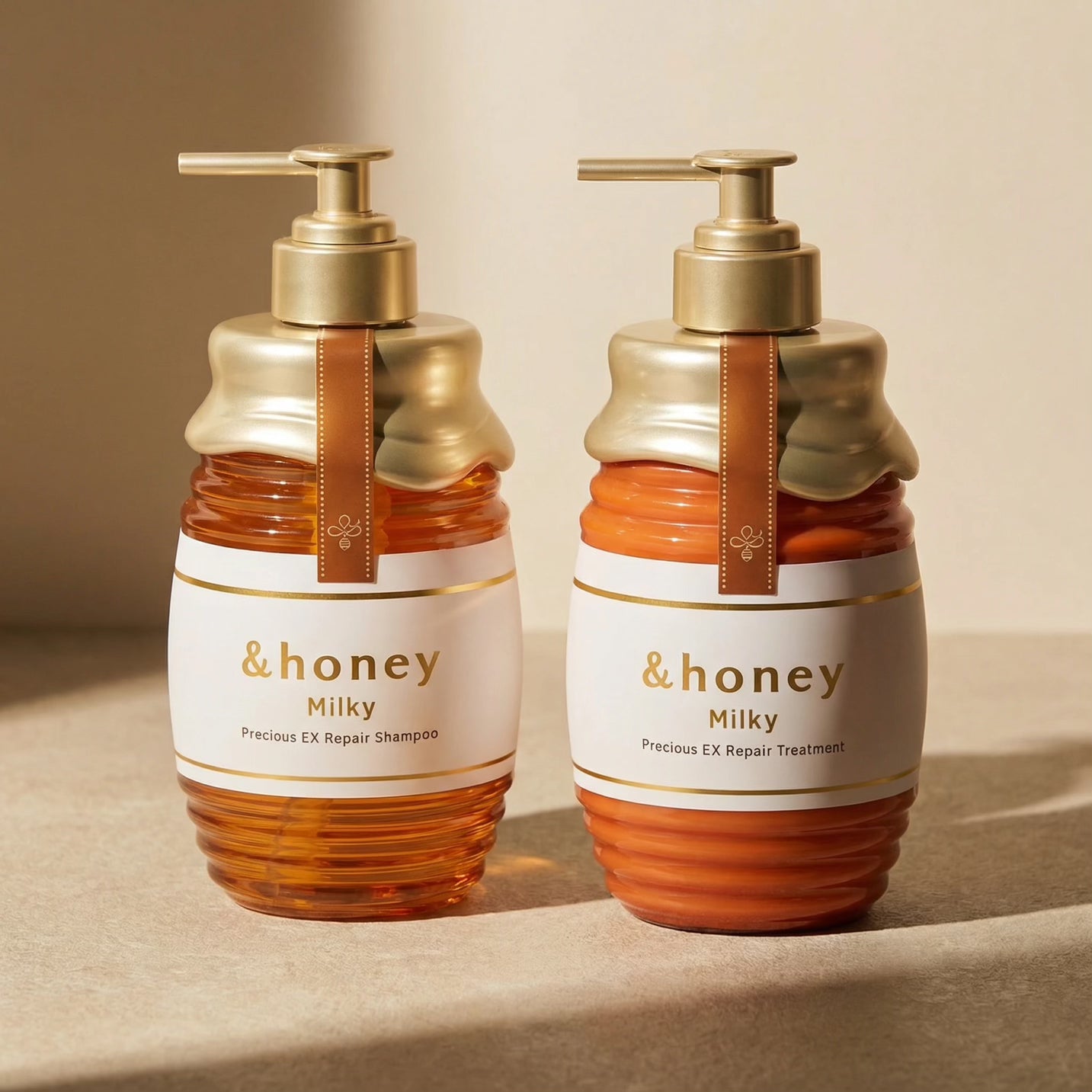 & Honey Milky Precious EX Repair Shampoo & Treatment Set (500ml Each)