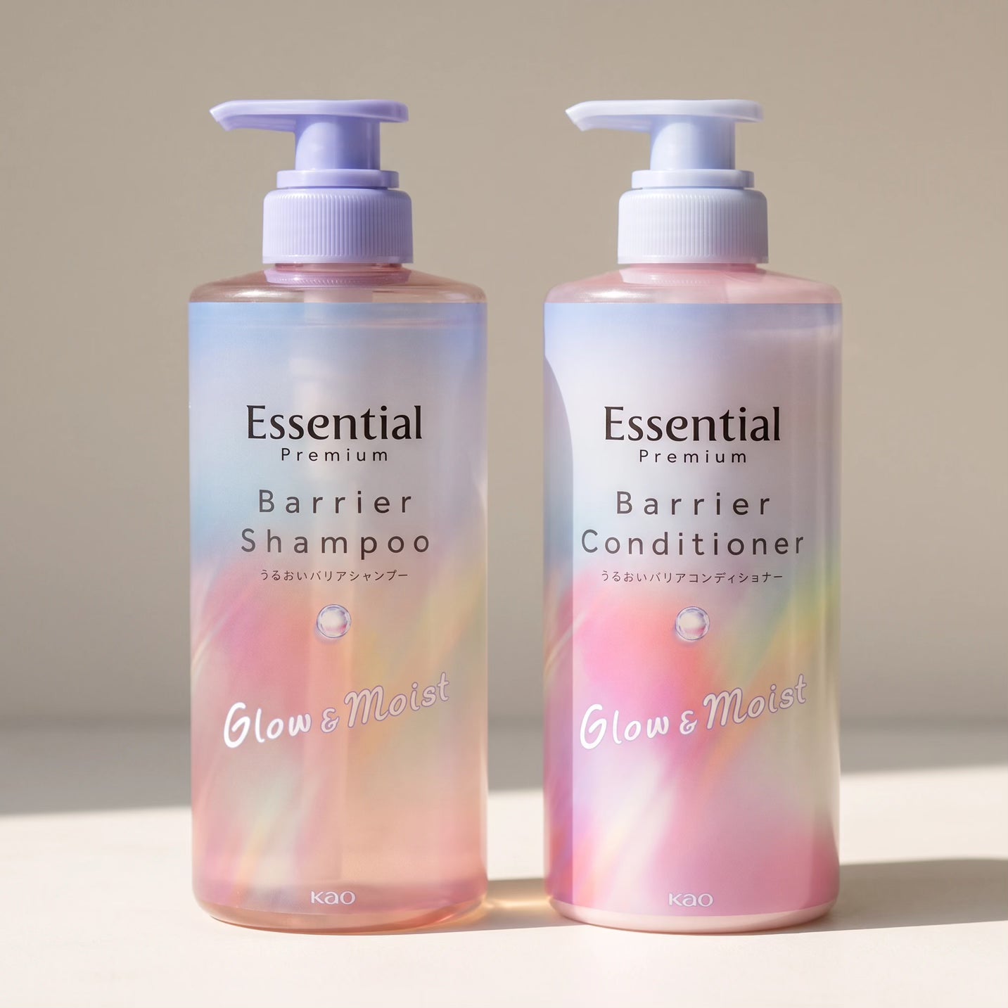 Kao Essential Premium Glow & Moist Shampoo & Conditioner Set (450ml Each)