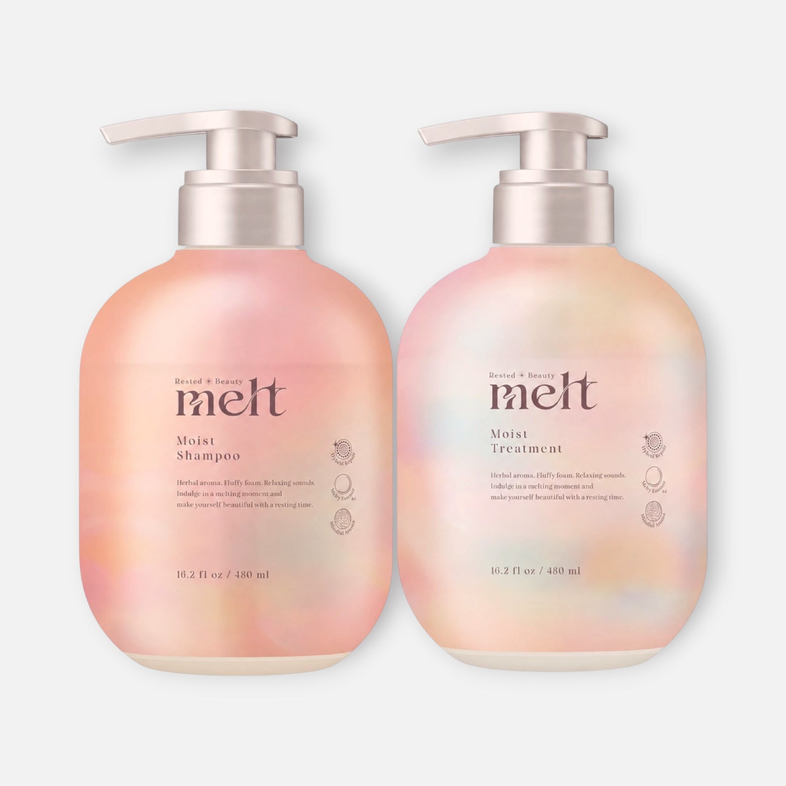 Kao Melt Moist Shampoo & Treatment Set 480ml Each