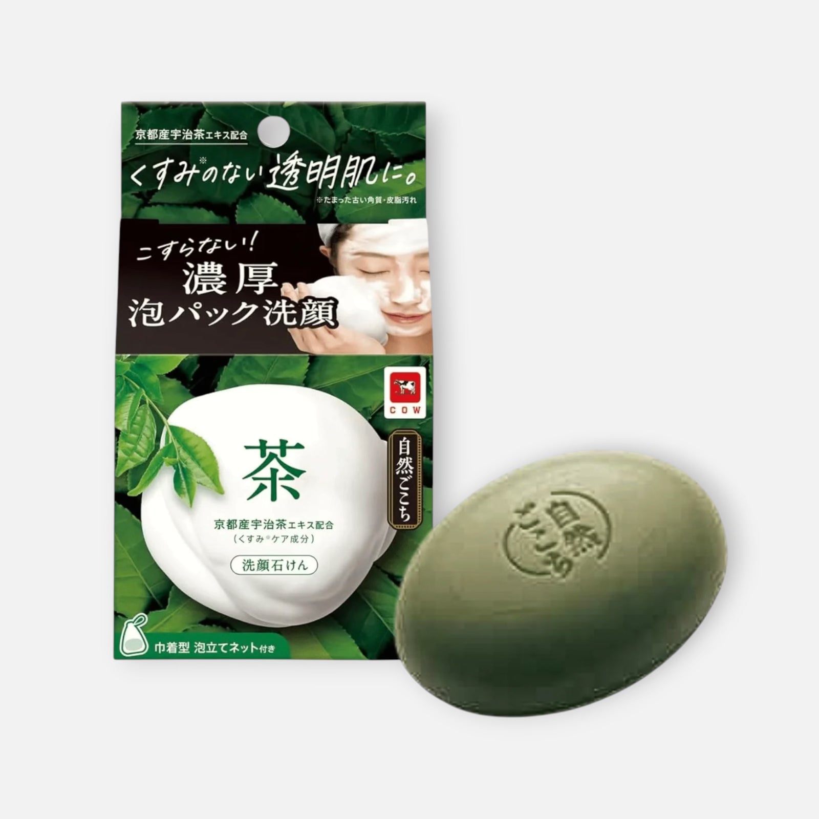 Cow Brand Shizengokochi Green Tea Facial Soap 80g
