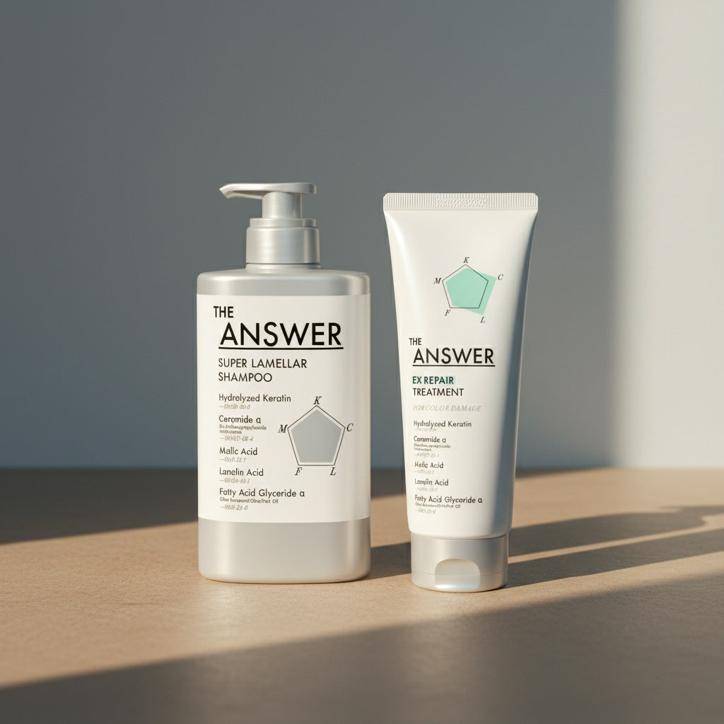 The Answer Super Lamellar Shampoo & EX Repair Treatment (400ml & 220g)